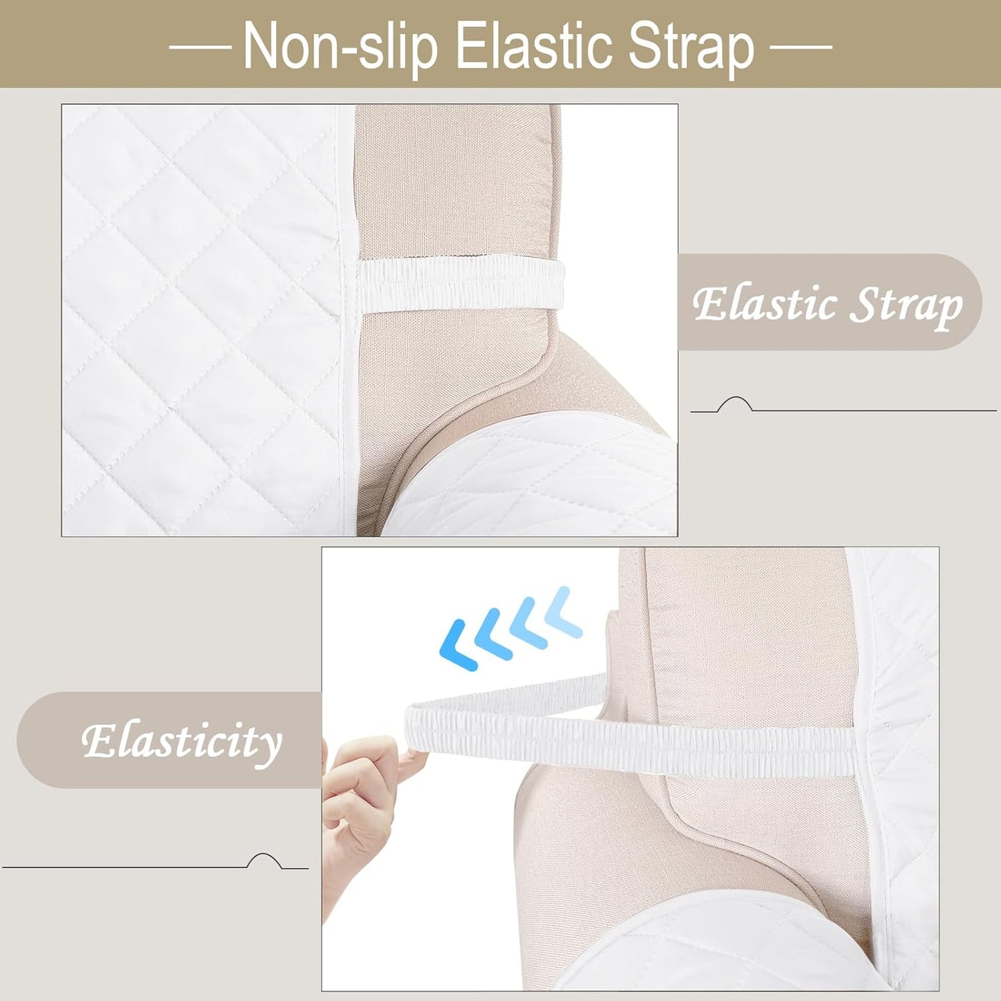 Reversible Loveseat Sofa Covers Couch Cover Furniture Protector(Loveseat Small,White/White)