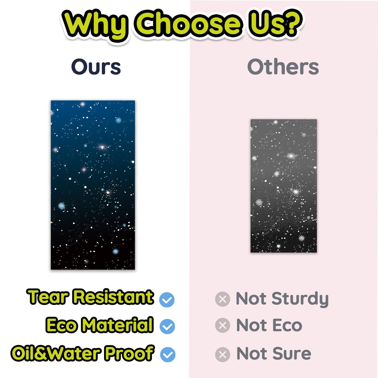 Vusnud Space Tablecloths, 3 Pack, Galaxy Star Plastic Covers, 52 x 108 in