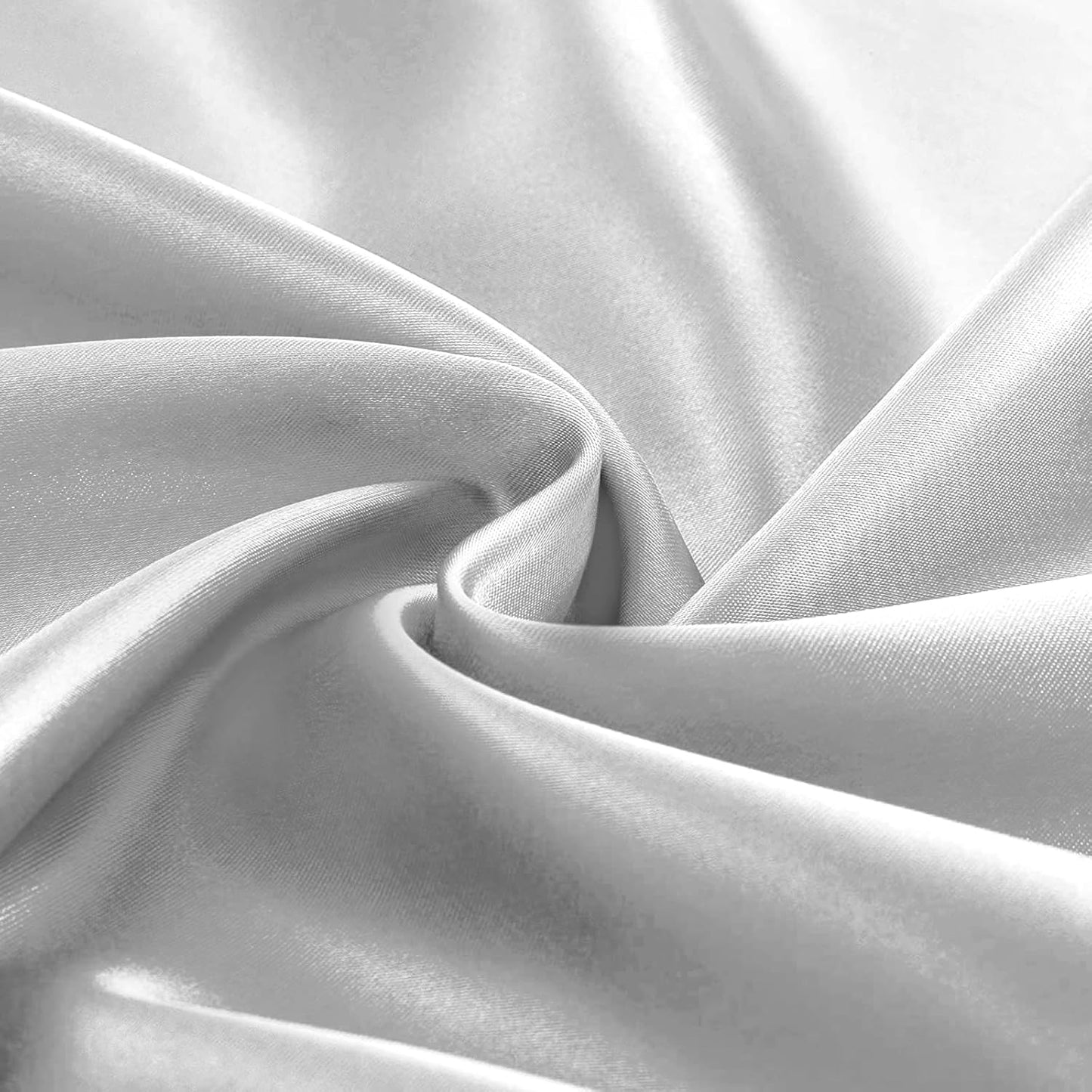 KKJIAF 1 Pack 108 Inch Round Table Cloth, Silver Overlay Round Satin Table Cover, Silky Satin Dining Tablecloths for Wedding Buffet Parties Banquet Decoration
