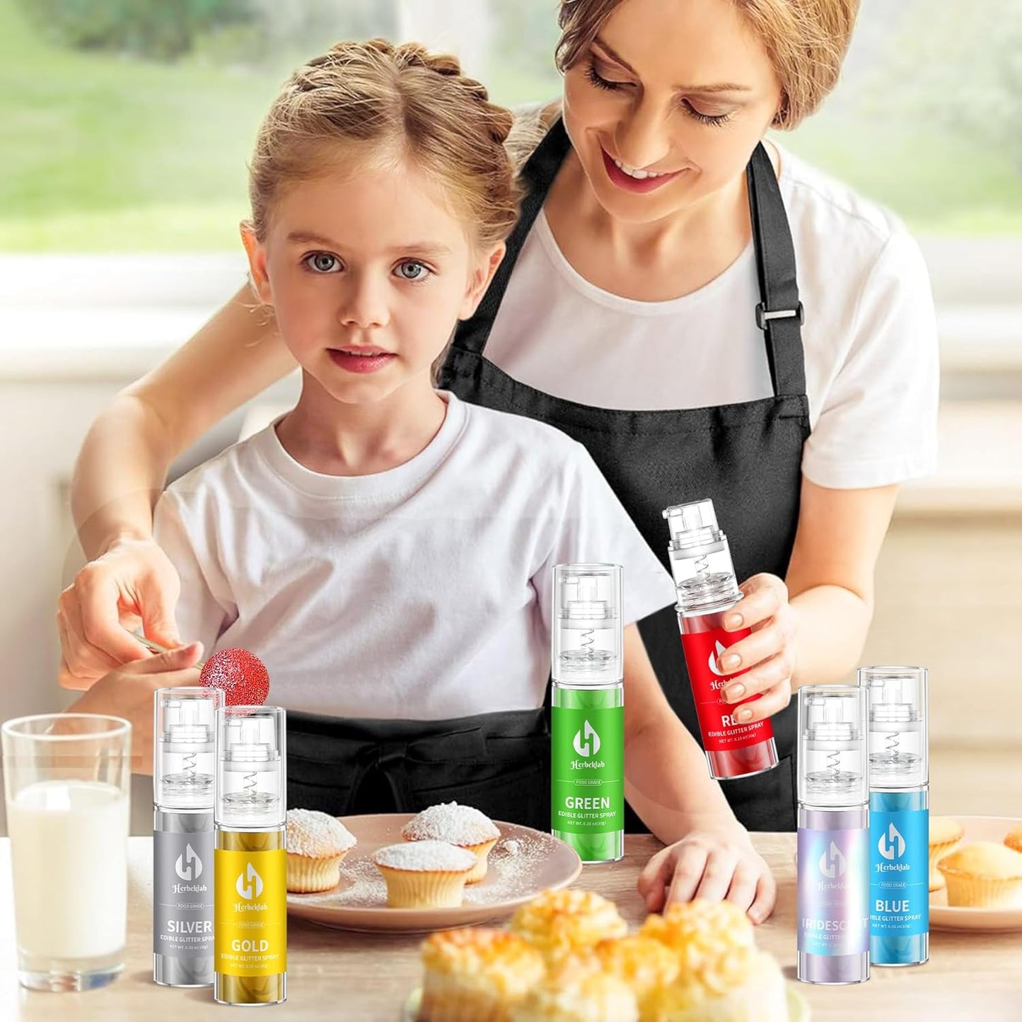 Blue Edible Glitter Spray - 10g Edible Blue Glitter for Cakes Food Grade Drink Glitter for Cocktails Chocolate Cake Pop Strawberry