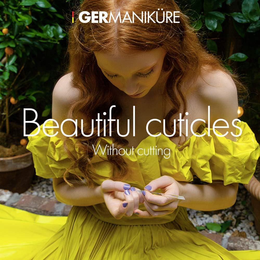 GERMANIKURE Crystal Glass Cuticle Stick & Black Nail File Set in Suede Sleeves – Handmade in Czech Republic – Professional Manicure Supplies – Cuticle Pusher, Callus Remover - Ideal Nail Care Gift