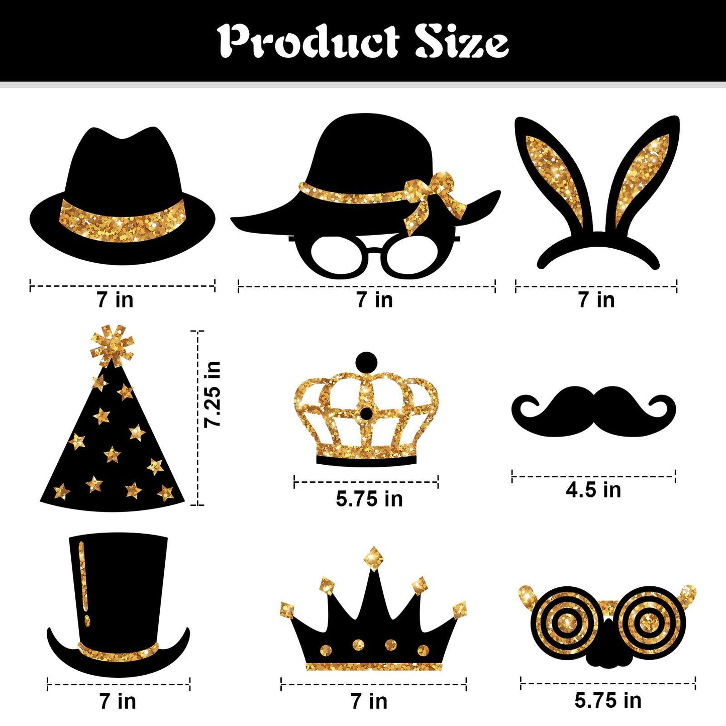 Zonon 24 Pcs Funny Photo Booth Props Birthday Wedding Family Class Reunion Prom Disco Party