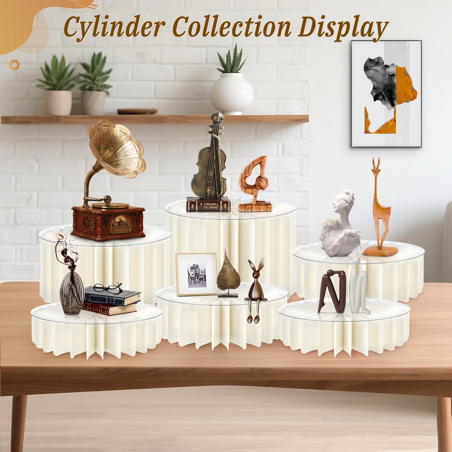 Youjoitim 6Pcs Buffet Risers, Food Risers for Table, Foldable Cake Stands for Party, Paper Dessert