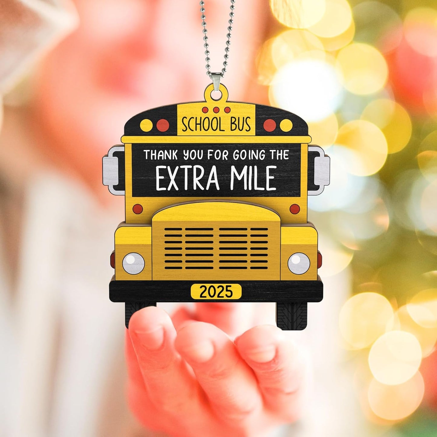 Pawzity Bus Driver Appreciation Gifts - School Bus Ornament - Buses Driver Gifts - School Drivers Ornaments with Card - Thank You, Retirement, Appreciation Gift for Buses Drivers - Wood Ornament 2025
