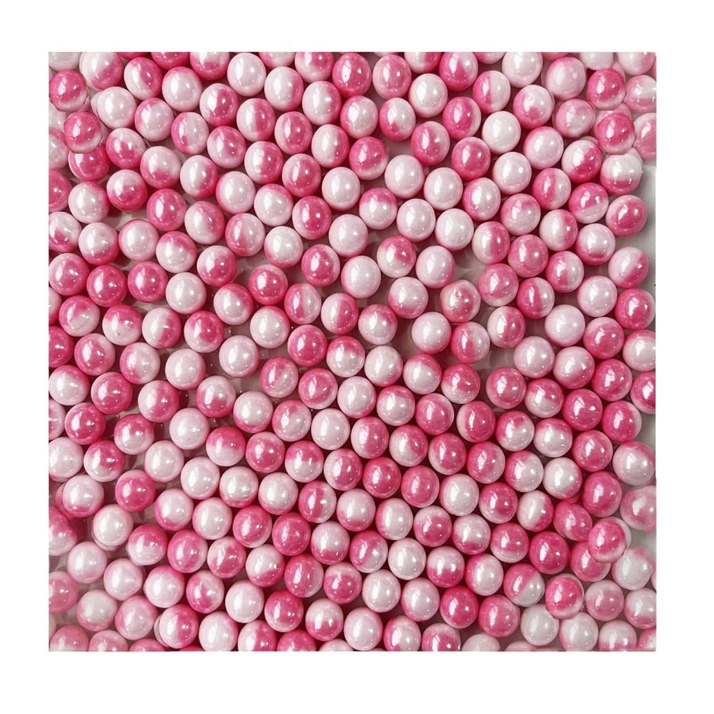 Edible Pink White Pearl Sugar Sprinkles Candy Baking Edible Cake Decorations Cupcake Toppers Cookie Decorating Celebrations Wedding Shower Party Chirstmas Supplies 100g/ 3.5oz