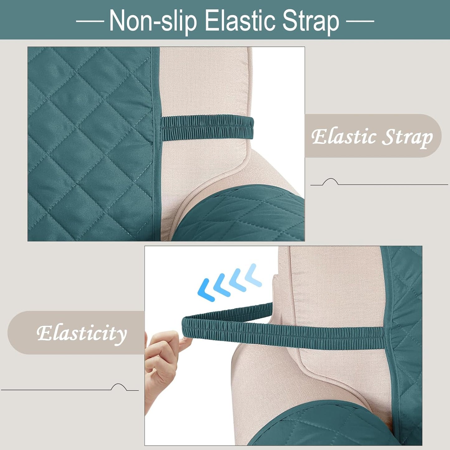 Reversible Loveseat Sofa Covers Couch Cover Furniture Protector(Loveseat Small,Blue/Beige)