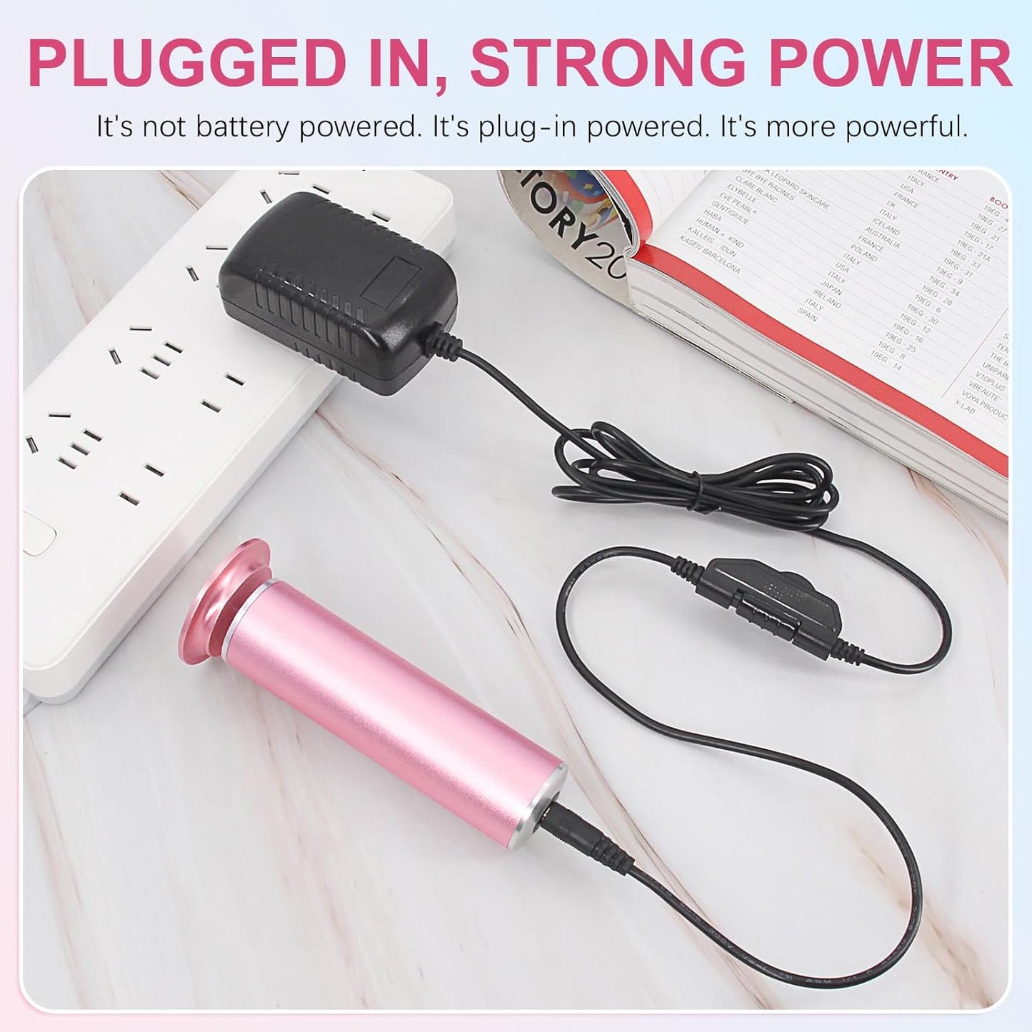 Electric Foot Callus Remover with Hand Callus Remover, Adjustable Speed Professional Electric Foot File Filer Sander Pedicure Tools for Feet Heel Dead Cracked Skin Women Men Use (Pink)