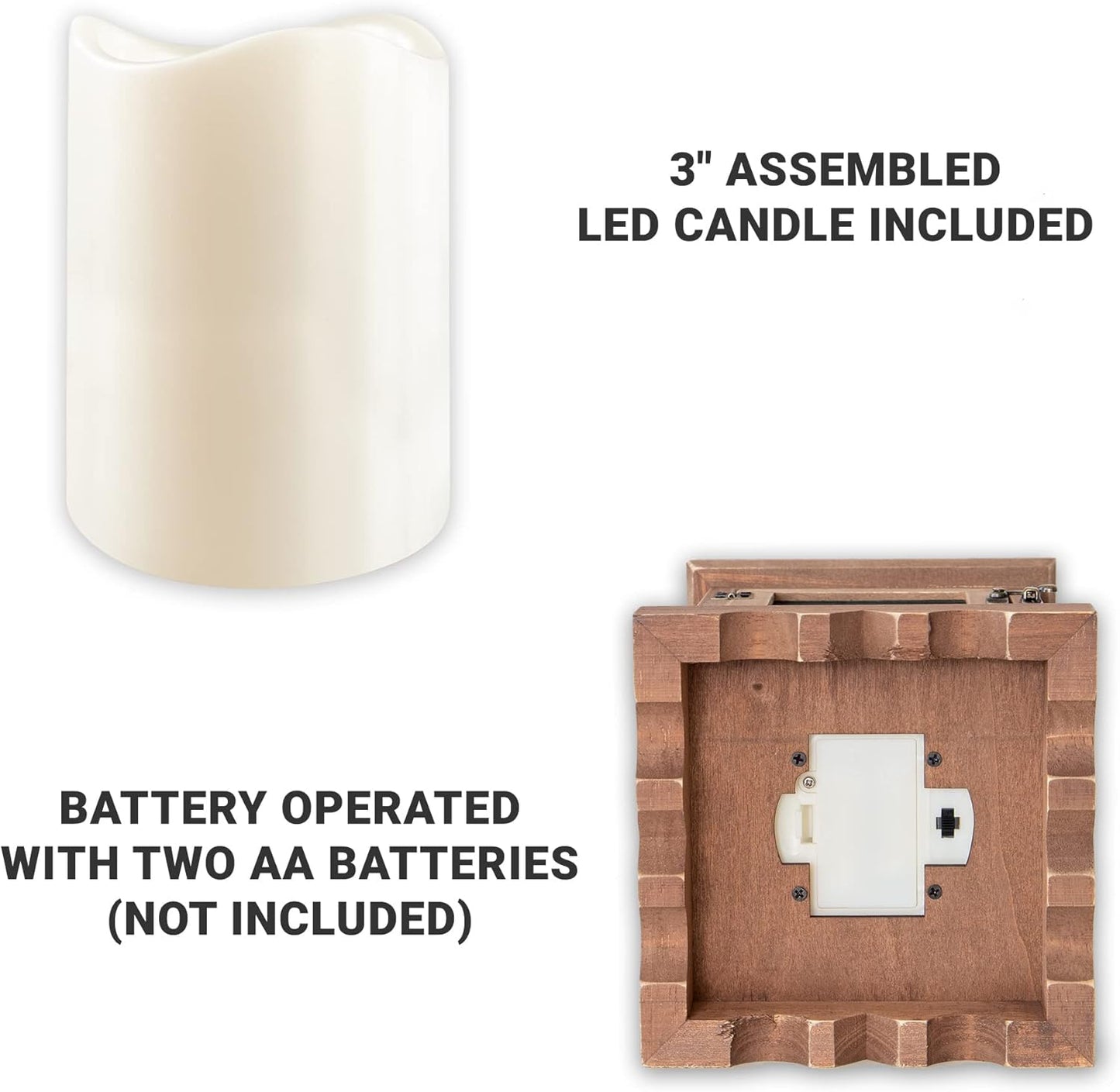 Let's Make Memories Personalized Memorial Lantern - Sympathy - Condolences - in Memory - LED Candle - Automatic Timer - Wood/Metal - Heartfelt Memories