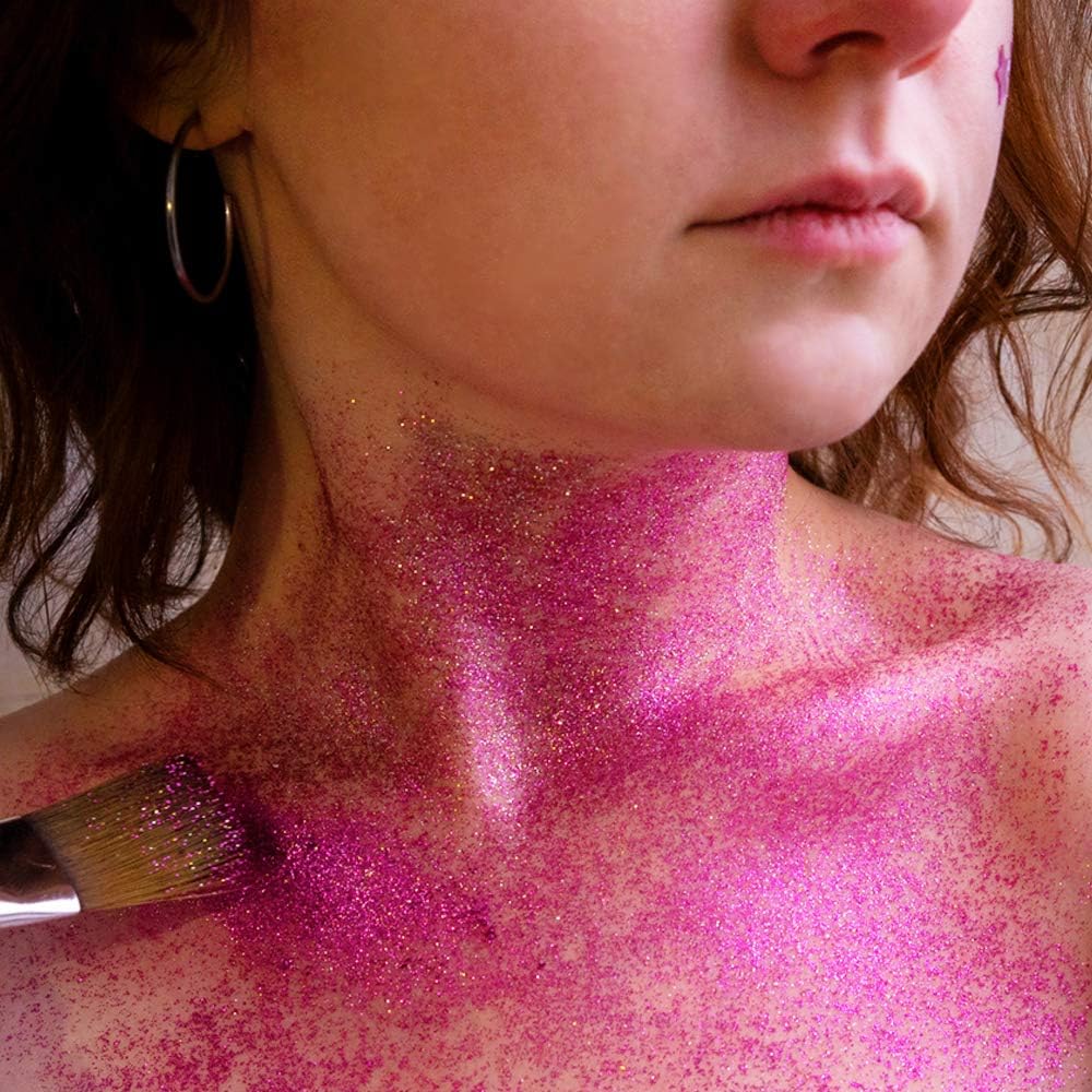 Hemway Biodegradable Glitter Eco Friendly - 100g/3.5oz Bio Cosmetic Safe Sparkle Vegan for Face Eyeshadow Body Hair Festival Makeup Craft - Super Chunky (1/8" 0.125" 3mm) - Turquoise Blue