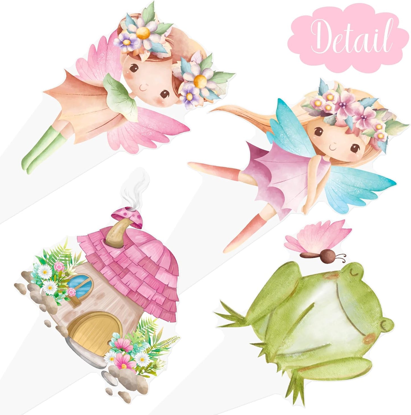 umoni Fairy Cupcake Toppers 48Pcs Fairy First Birthday Party Decorations Fairy Garden Party Cupcake Picks Fairy Cake Decorations Fairy Baby Shower Decorations Supplies