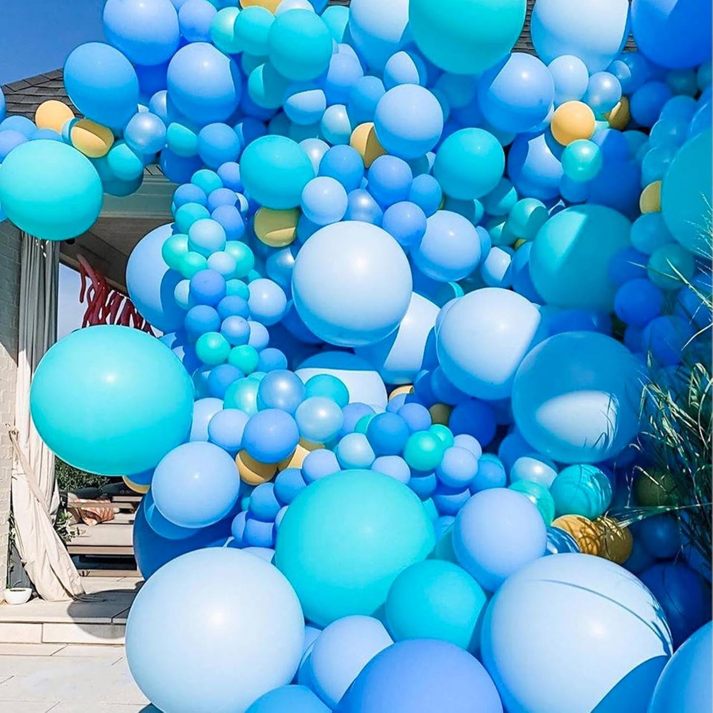 KAWKALSH Light Blue Balloon 12 Inch, 110pcs Latex Party Balloons Helium Bright Color for Birthday Baby Shower Wedding Party Supplies Arch Garland Decoration