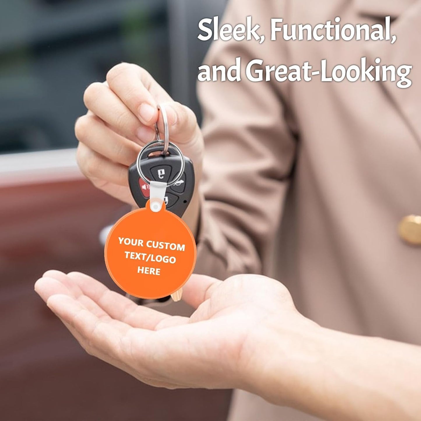 Custom Round Soft Keychains 1000 Pack, Personalized Logo, Text Bulk - Perfect for Tradeshows, Party Favors, Events - Customizable Key Tags