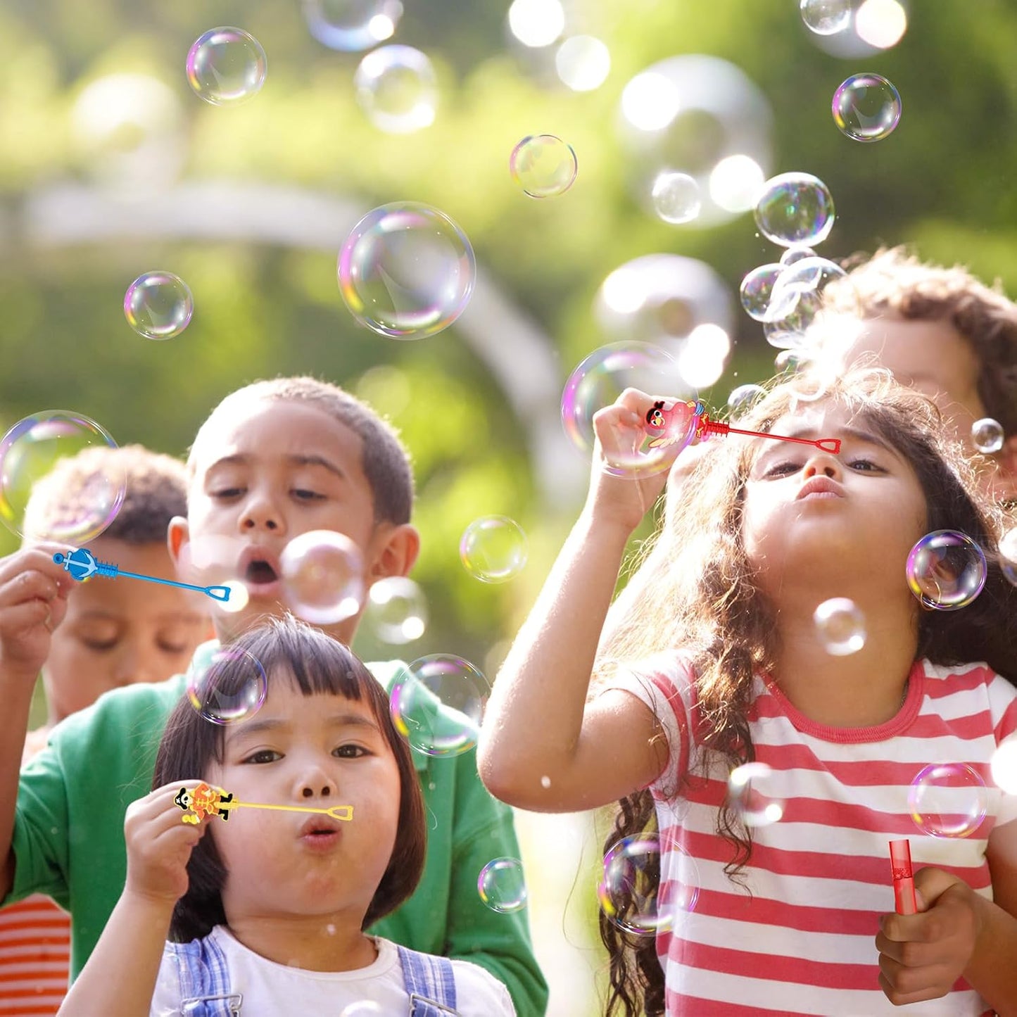 AFZMON 24Pcs Pirate Party Favors Bubble Wands for Kids, Pirate Mini Bubbles Wand Toys, Pirate Theme Birthday Party Supplies Goodie Gift Bag Stuffers Pinata Classroom Prizes