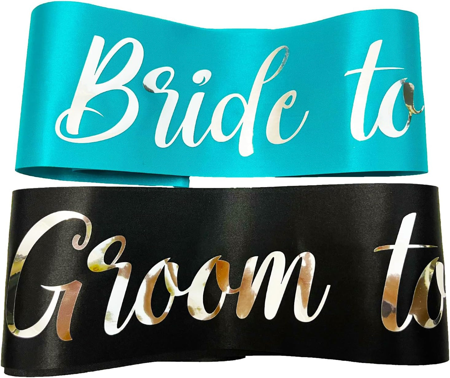 Bride to Be Sash and Groom to Be Sash, Bachelorette Party Supplies Engagement Party Favors, Bridal Shower Sashes Bachelor Decorations Blue