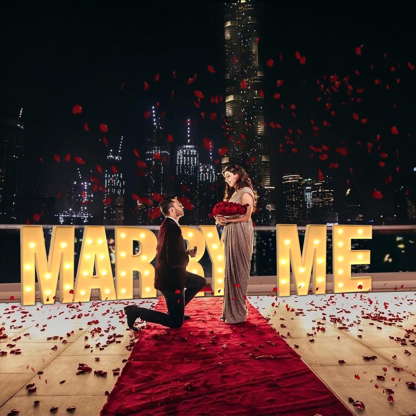 Marquee Letters 4 Feet Tall Large Light Up Letters Q Happy Birthday Decorations Marry Me Engagement Party Decor Yellow Light Birthday Decorations Balloon Arch Kit Foam Sign Q