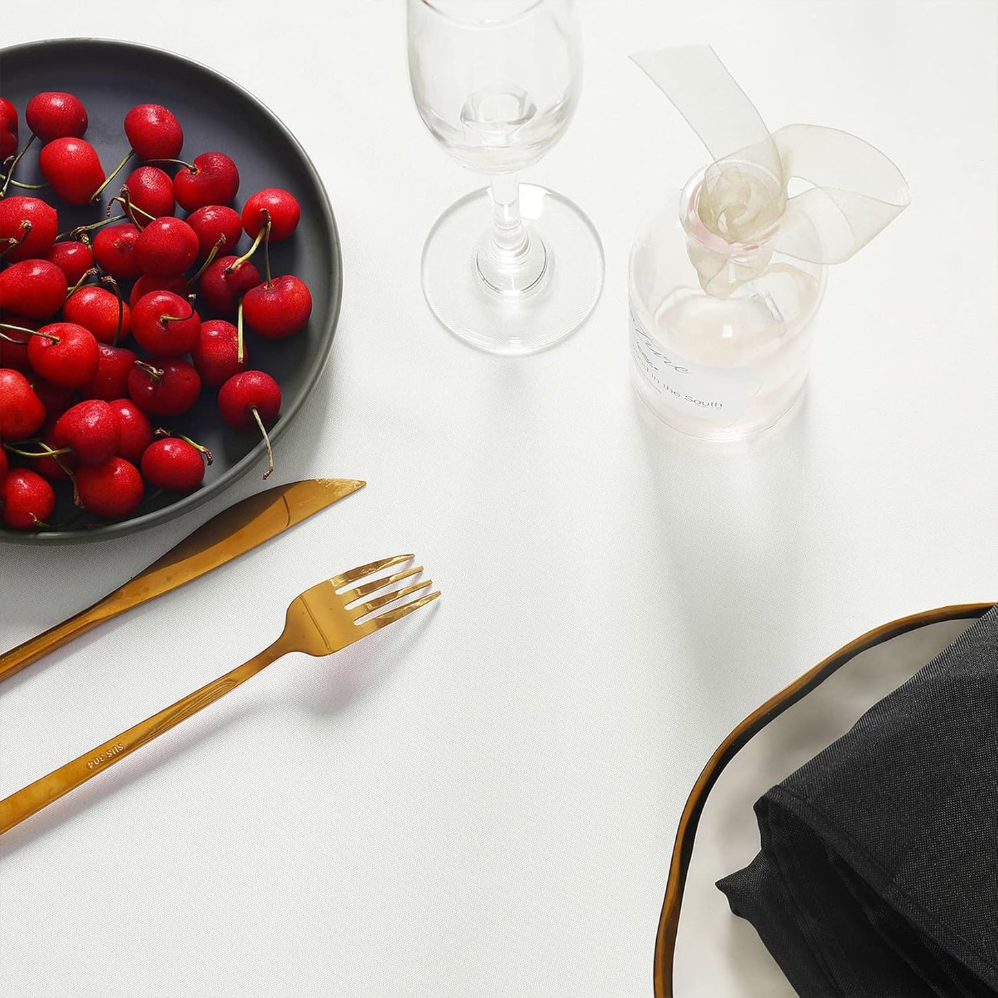 Rectangle Tablecloth 60x120 inch Washable Polyester Fabric Table Cloth for Wedding Party Dining Banquet Decoration(12 Pack 60x120, Ivory)