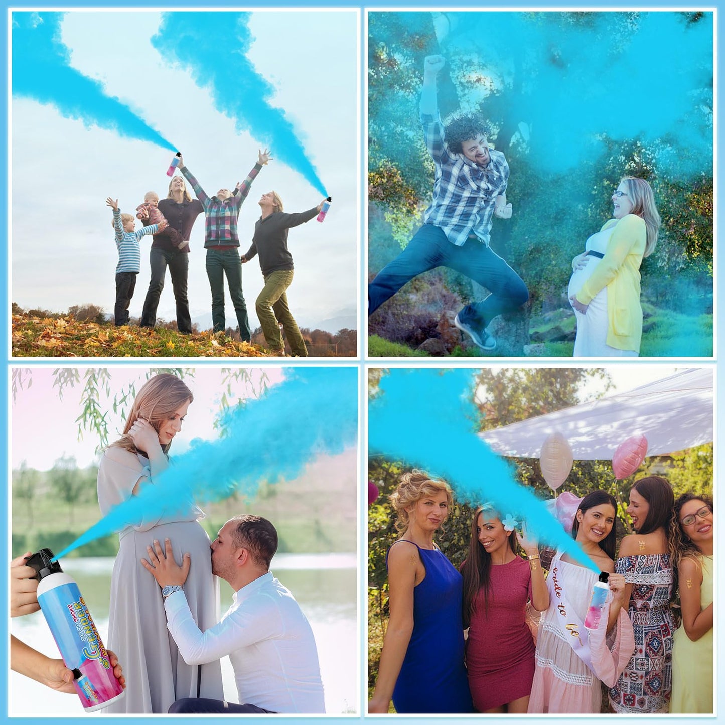Merear Large Gender Reveal Fire Extinguisher 2 Packs, Gender Reveal Ideas, Baby Boy Reveal Party