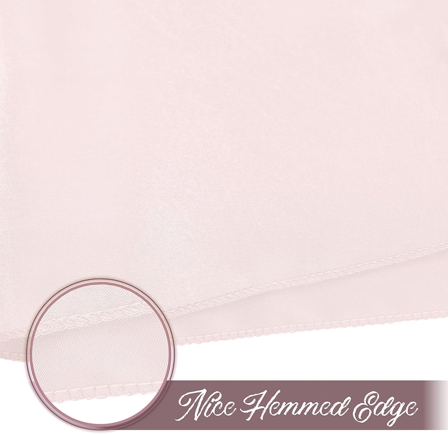 12 Pieces Light Pink Satin Napkins, 17" x 17" Square Table Napkins, Silky Soft Smooth Washable Napkins for Restaurant, Weddings, Dinner, Party Decoration