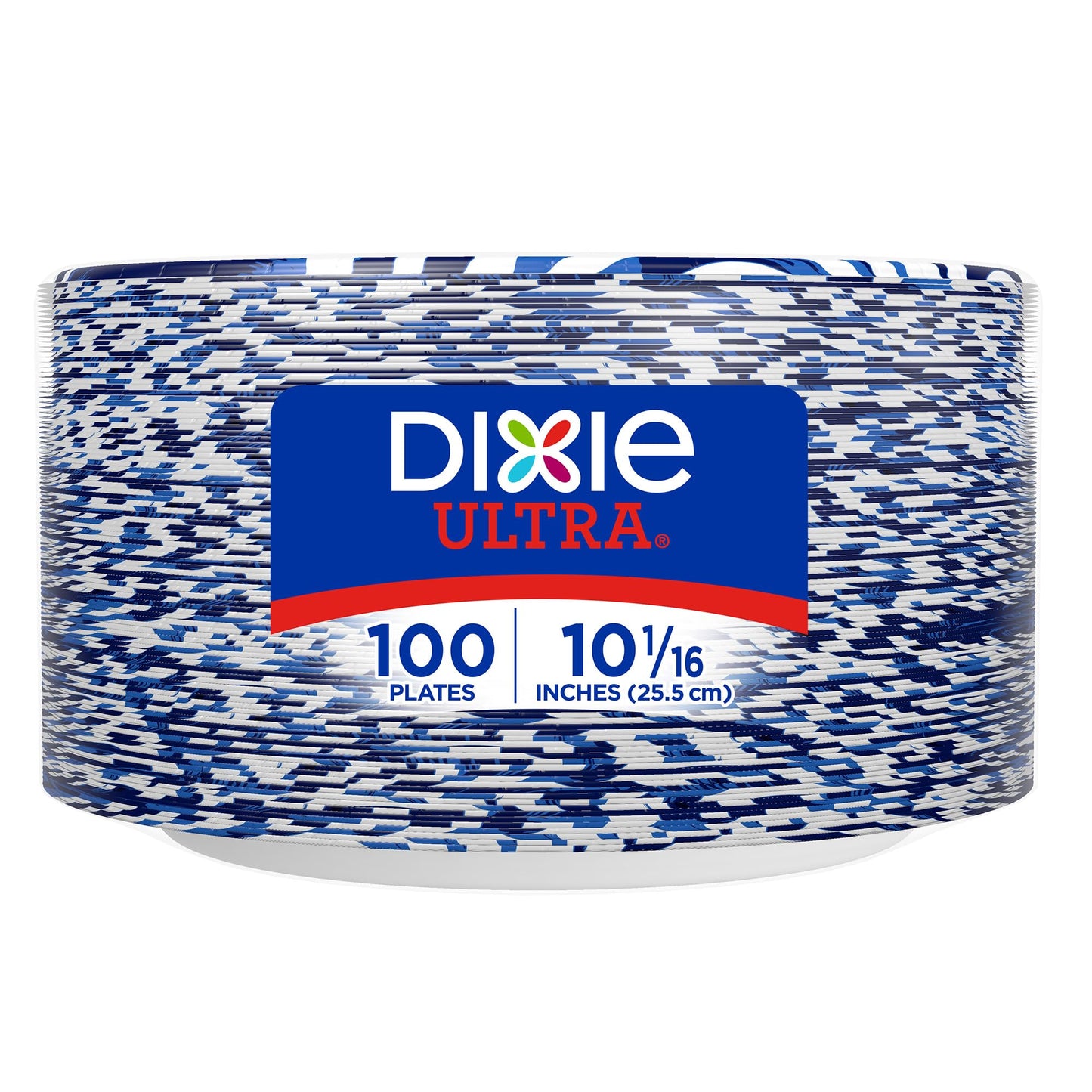 Dixie Ultra, Large Paper Plates, 10 Inch, 100 Count, 3X Stronger*, Heavy Duty, Microwave-Safe
