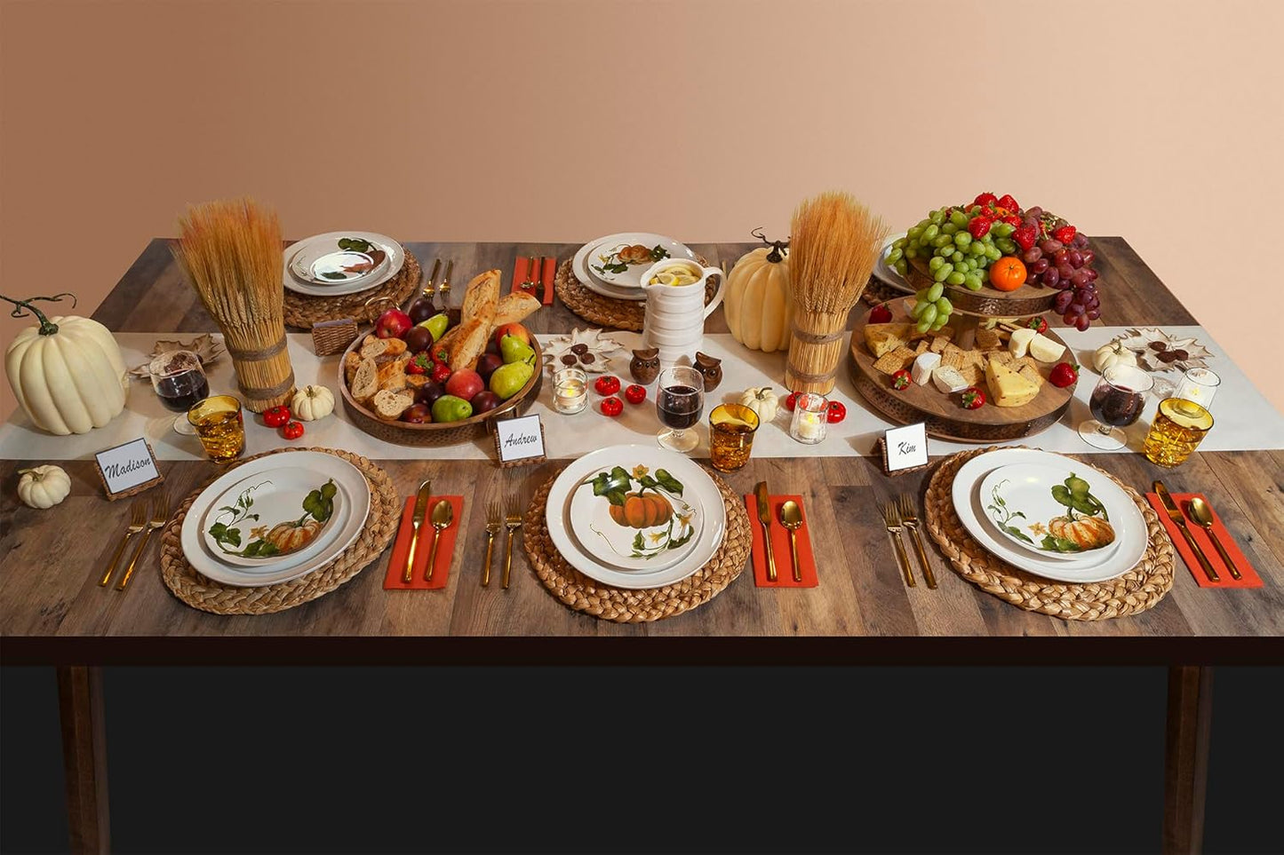 American Homestead Paper Table Runner Roll - 78 ft. Disposable Linen-Like Table Cover Roll - 20 Perforated Table Runners (16" x 48") for Parties, Weddings, and Events -Orange