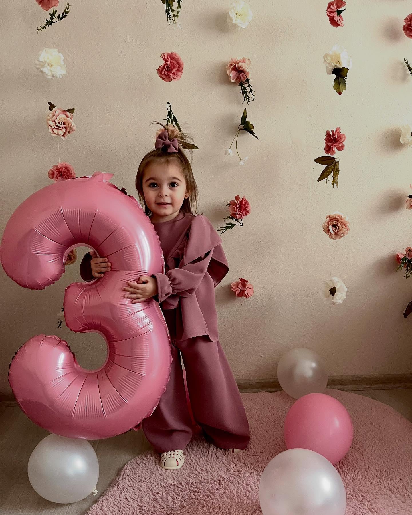 2 Balloon - Pastel Pink Birthday Number Balloons, 40 Inch Decorations