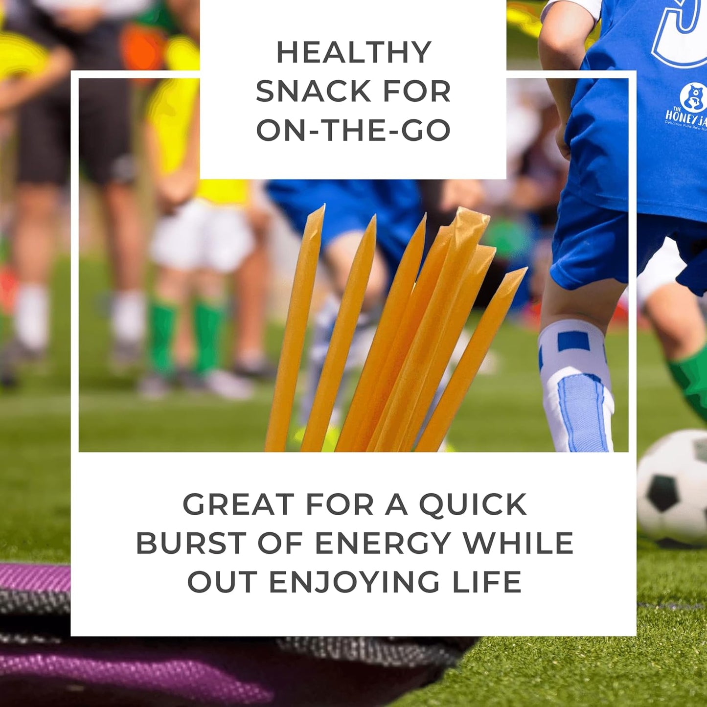 The Honey Jar Peach Flavored Honey Sticks - Pure Honey Straws For Tea, Coffee, or a Healthy Treat - One Teaspoon of Flavored Honey Per Stick - Made In The USA with Real Honey - (100 Count)