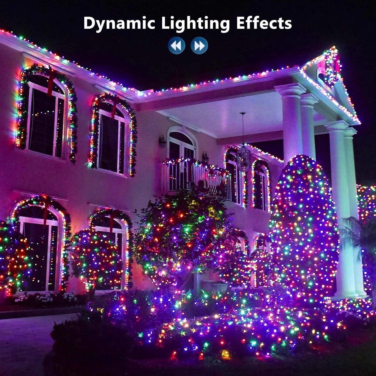 BrizLabs Halloween Lights, 33FT 100 LED RGB Color Changing String Lights with Remote, Dimmable Mini Christmas Light, USB Decorative Light String for Xmas Halloween Mardi Gras Tree Holidays Party Decor