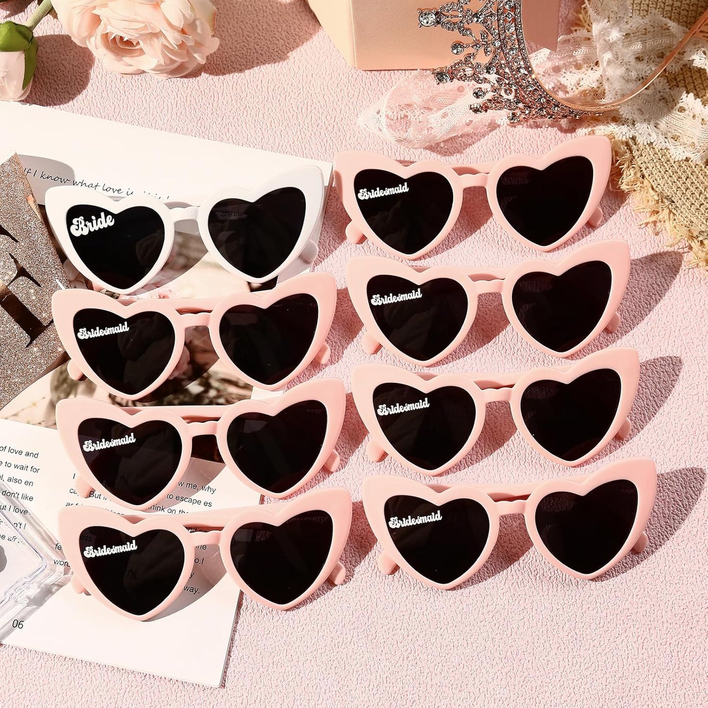YOGFIT Heart Sunglasses for Women Fashion Classic Love Eye Protection Sunglasses Vintage Cute Heart Sunglasses