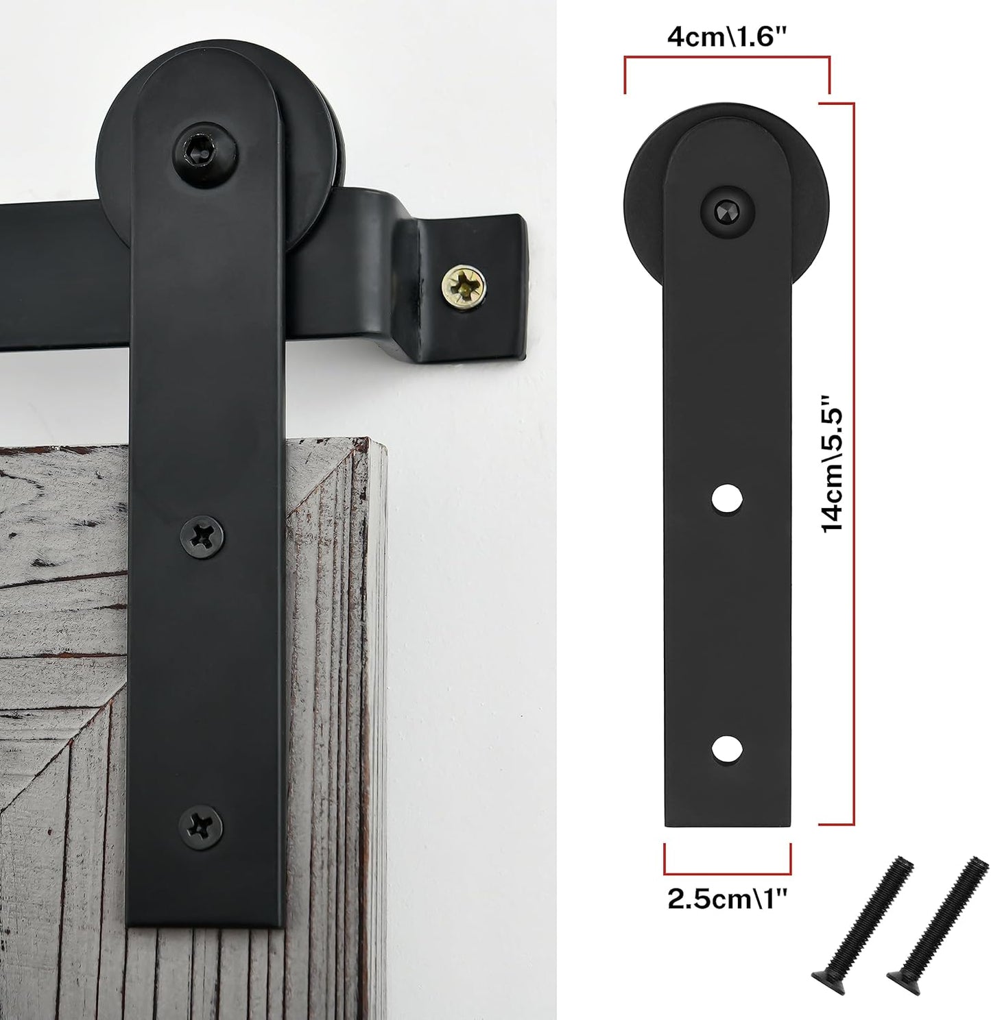 COGOOD Farmhouse Bathroom Mirror - 42 x 29 Rustic Barn Door Style Mirror for Living Room, Entryway, Vanity Wall Decor (Grey)