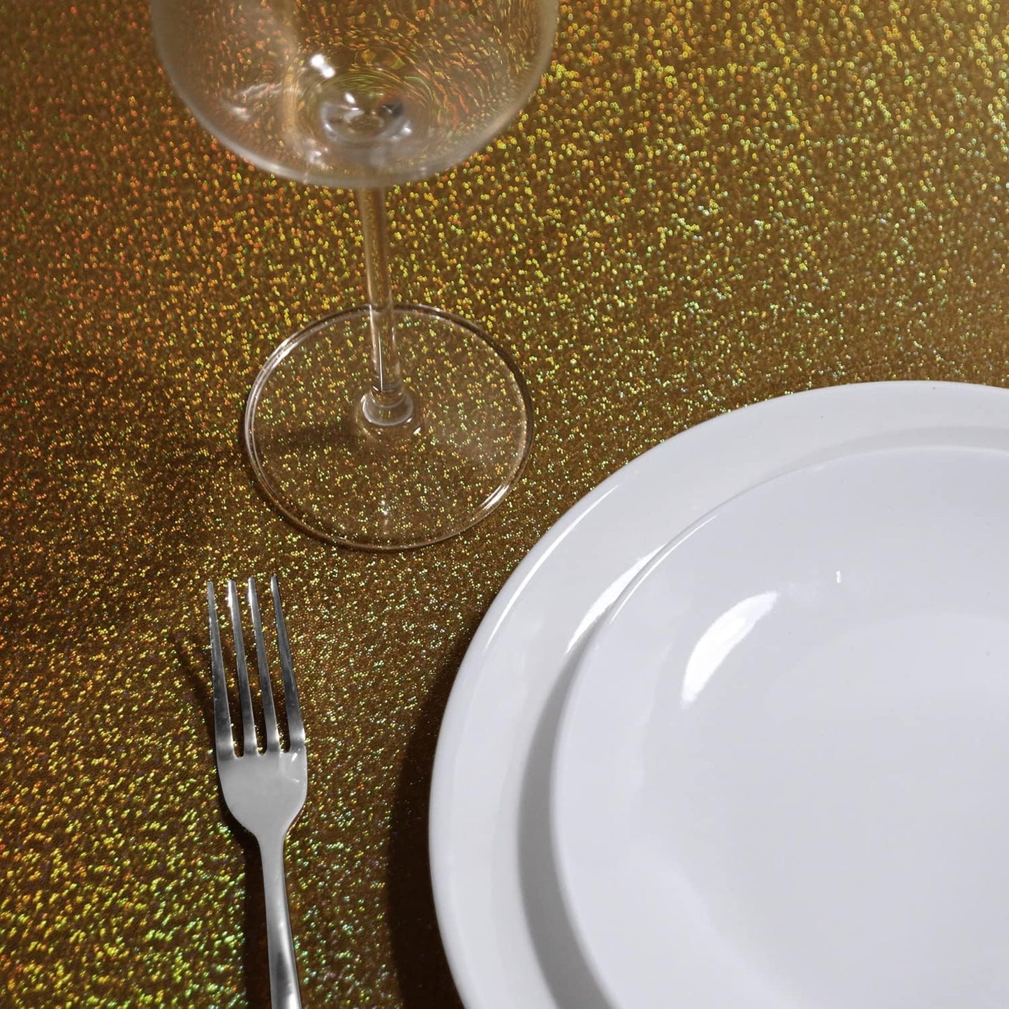 Fitable Black&Gold Sequin Tablecloth for Parties 60x120 Inch - Sparkle Glitter Table Cloth Laser Rectangle Overlay for Wedding Baby Shower Ceremony Birthday Holiday Banquet