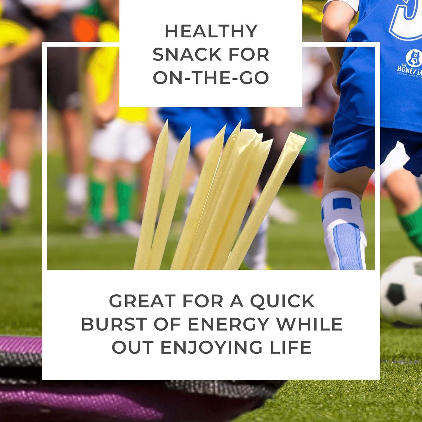 The Honey Jar Vanilla Flavored Honey Sticks - Pure Honey Straws For Tea, Coffee, or a Healthy Treat - One Teaspoon of Flavored Honey Per Stick - Made In The USA with Real Honey - (100 Count)