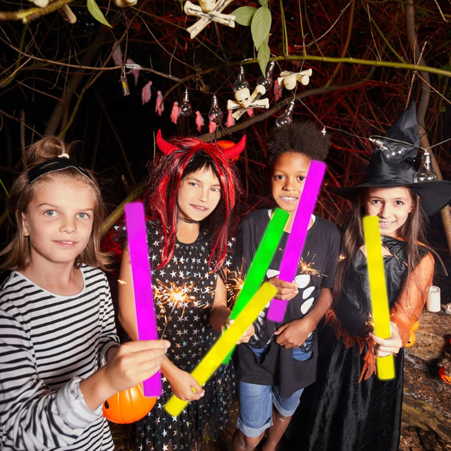 Glow Foam Sticks Bulk, 24 Pcs Pink Giant LED Light Up Sticks 3 Modes Flashing Glowing Baton Wands Party Supplies for Wedding, Raves,Concert,Birthday,Christmas, Halloween,Sporting Events