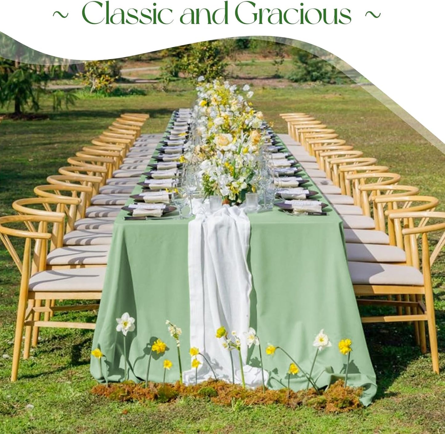 12 Pack Sage Green Tablecloths for Rectangle Tables 60 x 126 Inch Sage Green Polyester Tablecloth 8 Foot Rectangle Table Cloth Washable Fabric Table Cover for Party Wedding Banquet Restaurant Events