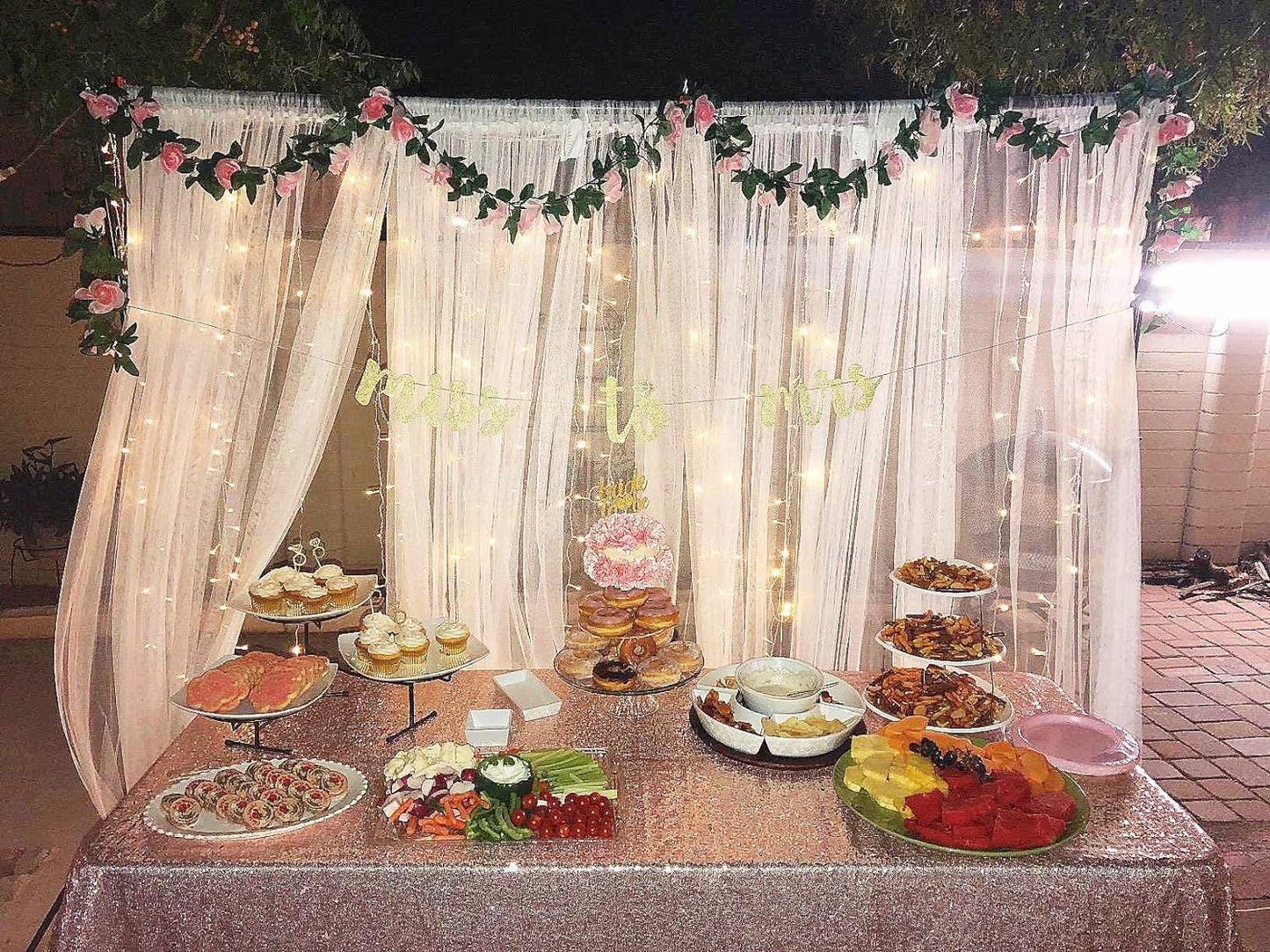 UKELER 2 Pack Artificial Flower Garland Rose Floral Vines Artificial Flowers Hanging Rose Flower Plants for Garden Craft Home Decor, Orange