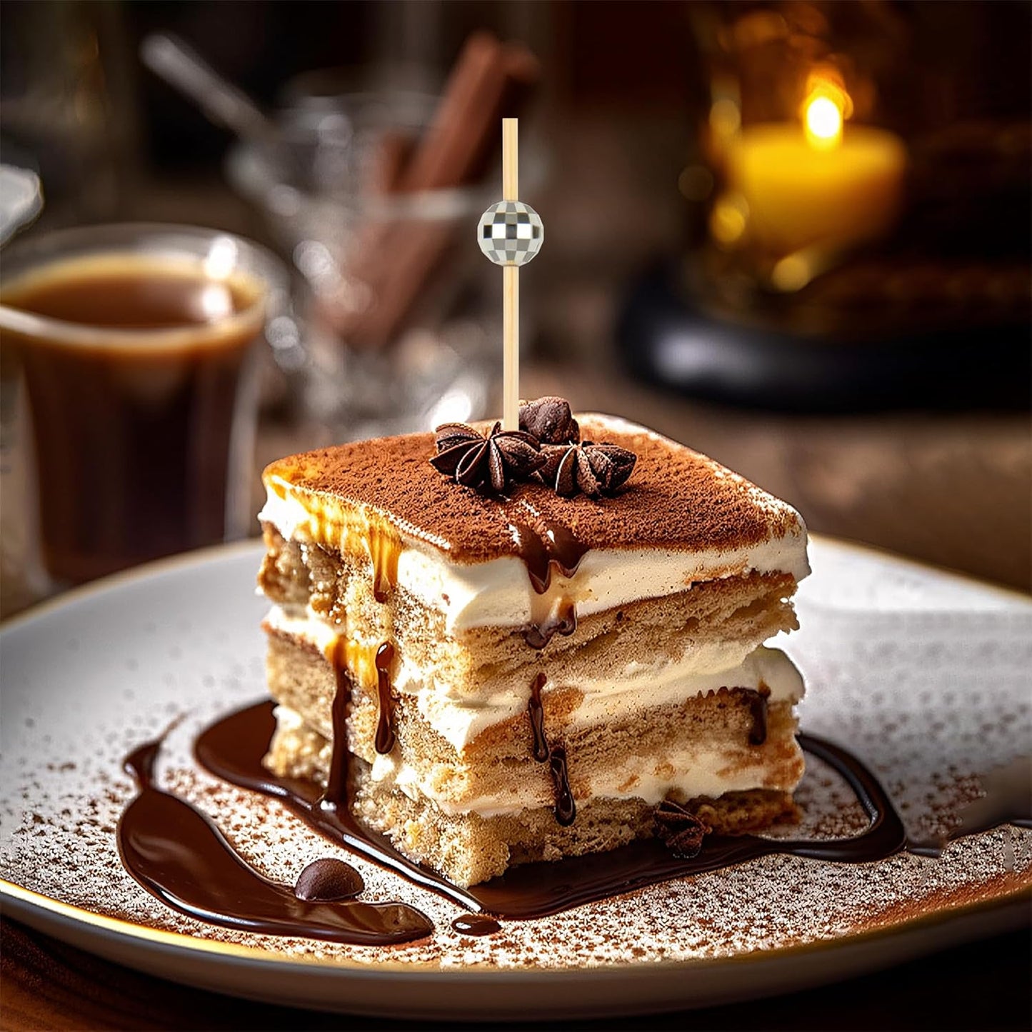 300 PCS Cocktail Picks Disco Ball Decor, Fancy Toothpicks for Appetizers, Bamboo Skewers for Appetizers,Drinks, Fruits, Disco Party Decorations. 4.7 Inch Long Silver Wooden Cocktail Sticks…