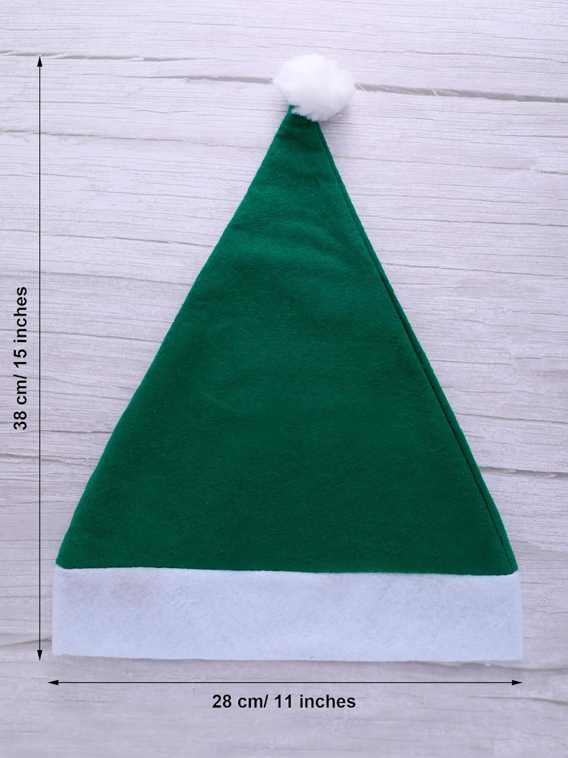 SATINIOR 12 Pieces Santa Hats Christmas Non Woven Fabric Hat for Holidays Xmas Party Supplies