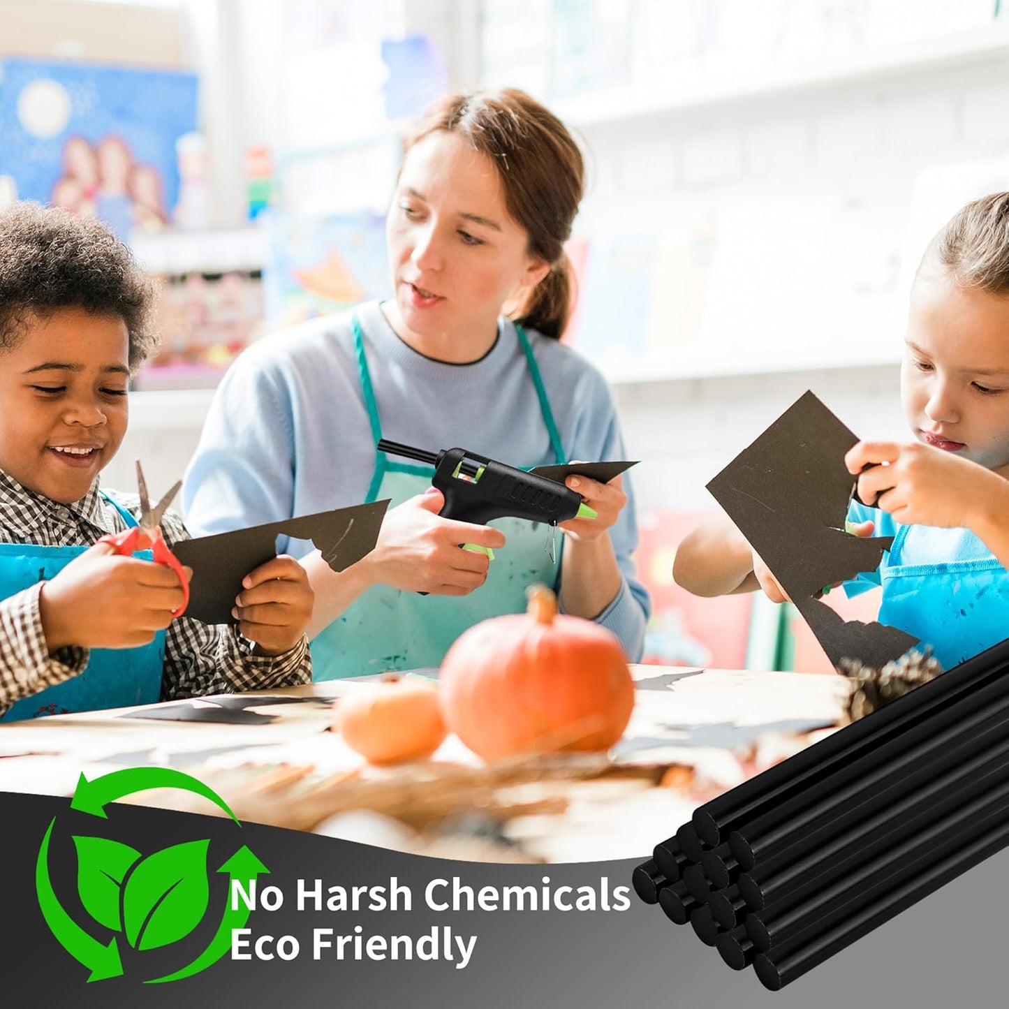 MATUFF Black Hot Glue Sticks Full Size 0.43??Dia x 8??Long, 20 pcs Hot melt Adhesive Glue Sticks, All-Purpose Glue Gun Sticks for DIY Black Crafting Arts and Wedding Cards, Stamp Sealing