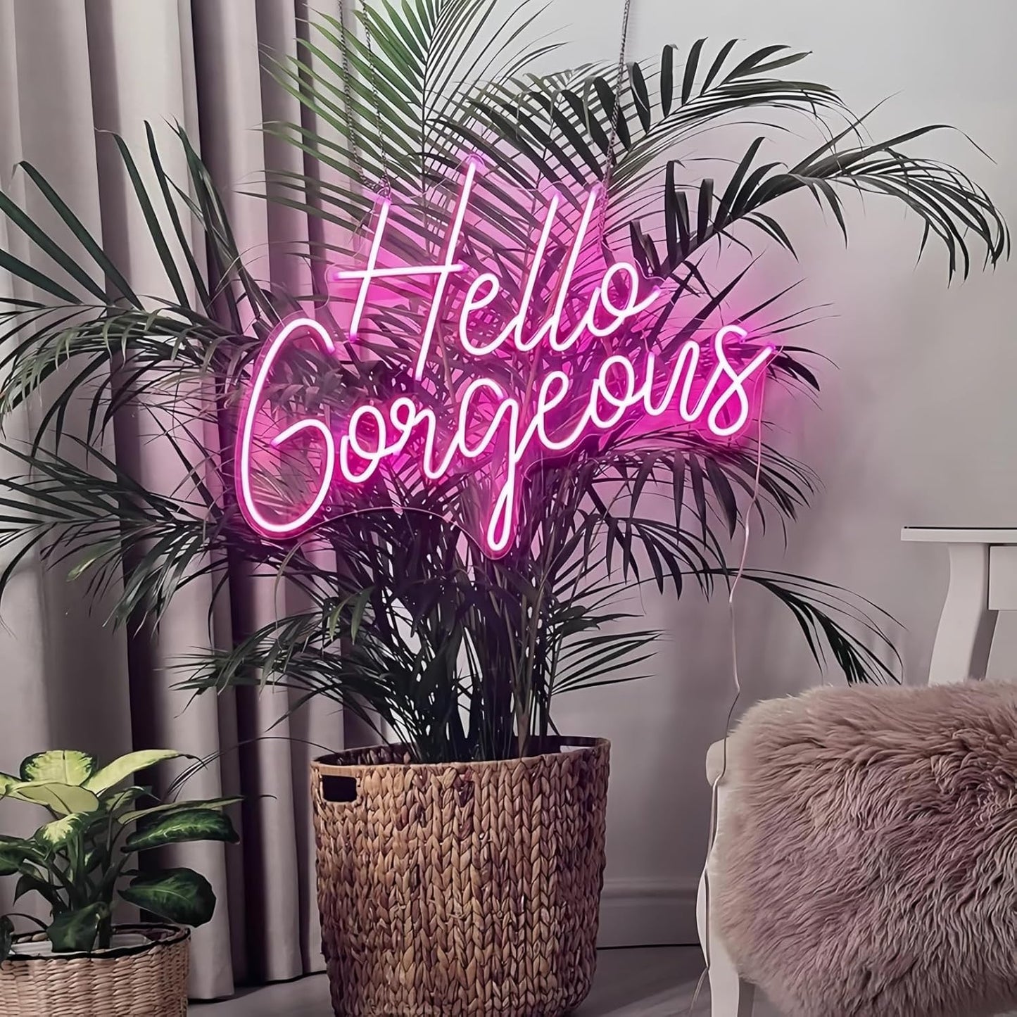 Ulalaza LED Neon Sign Night Light for Wall Party Décor Bedroom Room Bar Wedding Home Birthday Art Decoration Christmas with USB Chain Light modulator 5v (lets party blue)