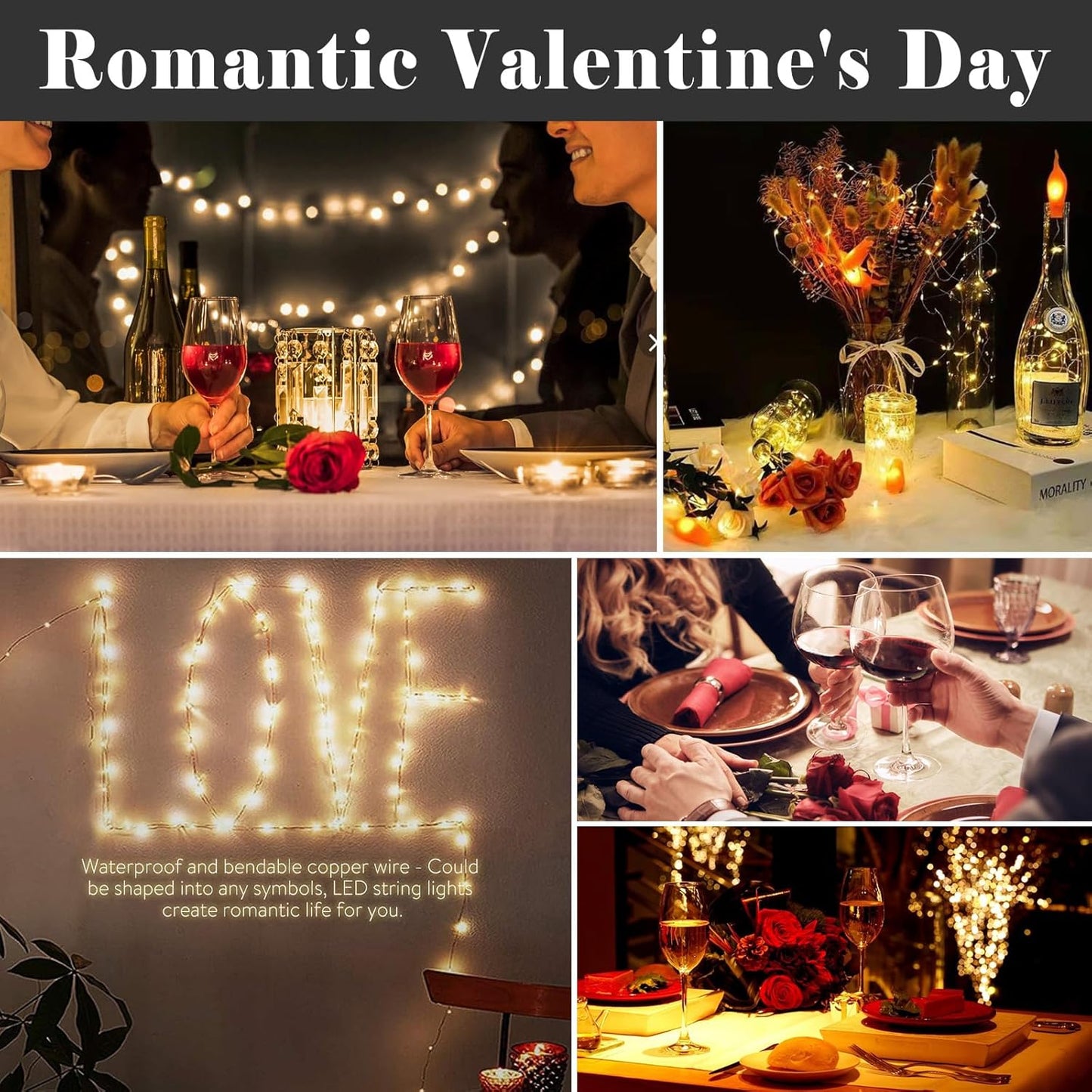 ZGWJ 50 Pack Fairy Lights Battery Operated, 7ft 20 Mini LED Fairy String Lights Silver Wire 3 Modes for DIY, Parties, Wedding, Bedroom, Halloween Christmas Decoration Warm White