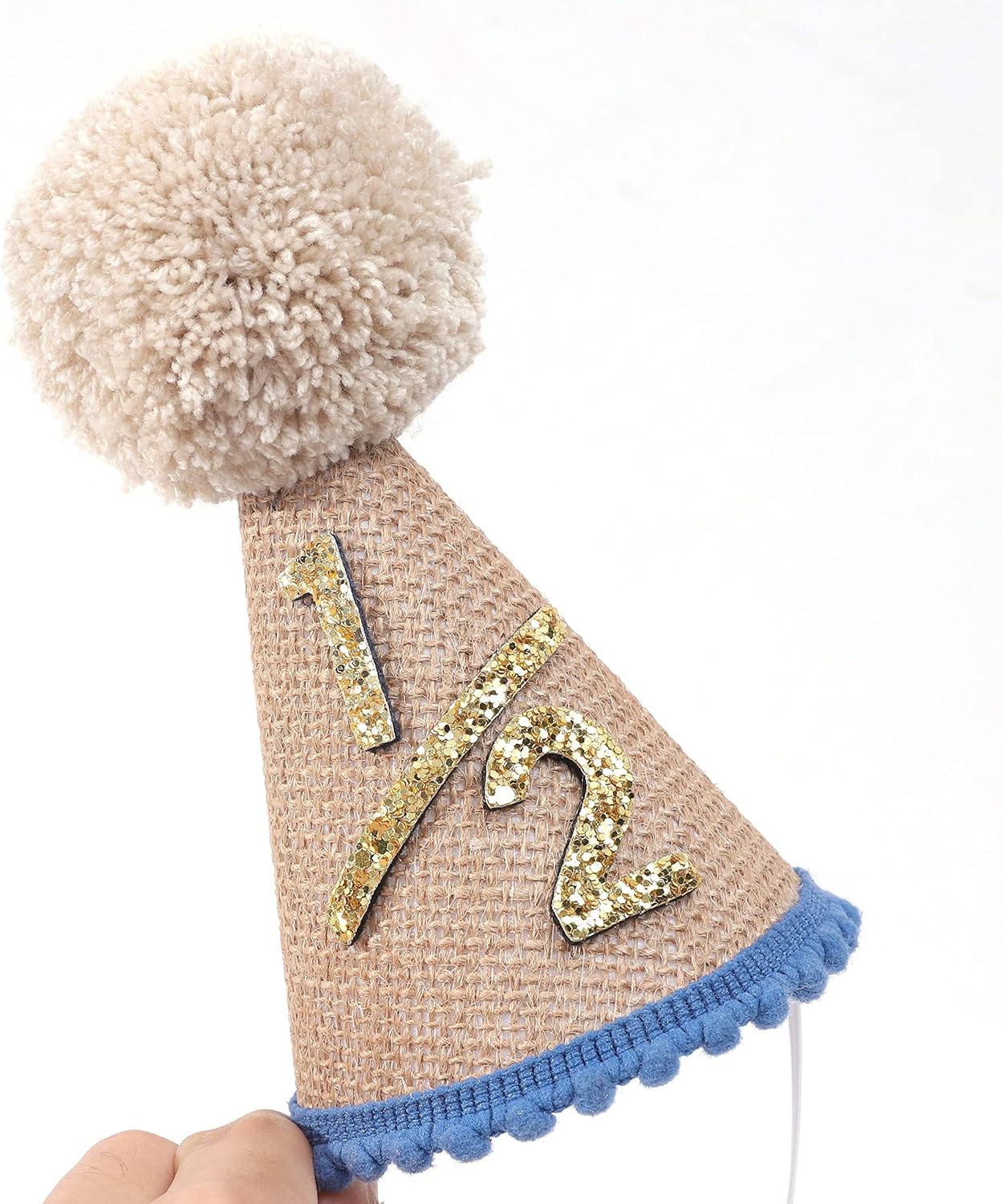 WAOUH Half Birthday Hat - Bow Cake Smash Crown for 6 Month Baby, Mini Photo Prop