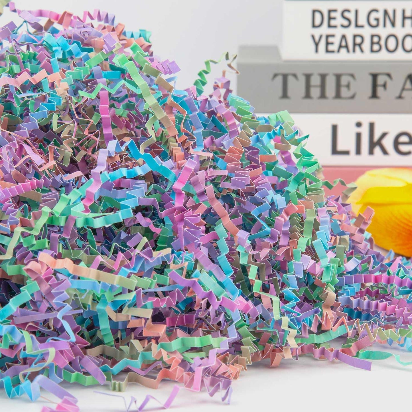 Caleihd Crinkle Cut Paper Grass Cushion Paper Streamer for Christmas Wedding Birthday Bridesmaid Engagement Craft Gift Boxes Bags Filler Decoration 4.5oz Multi-color