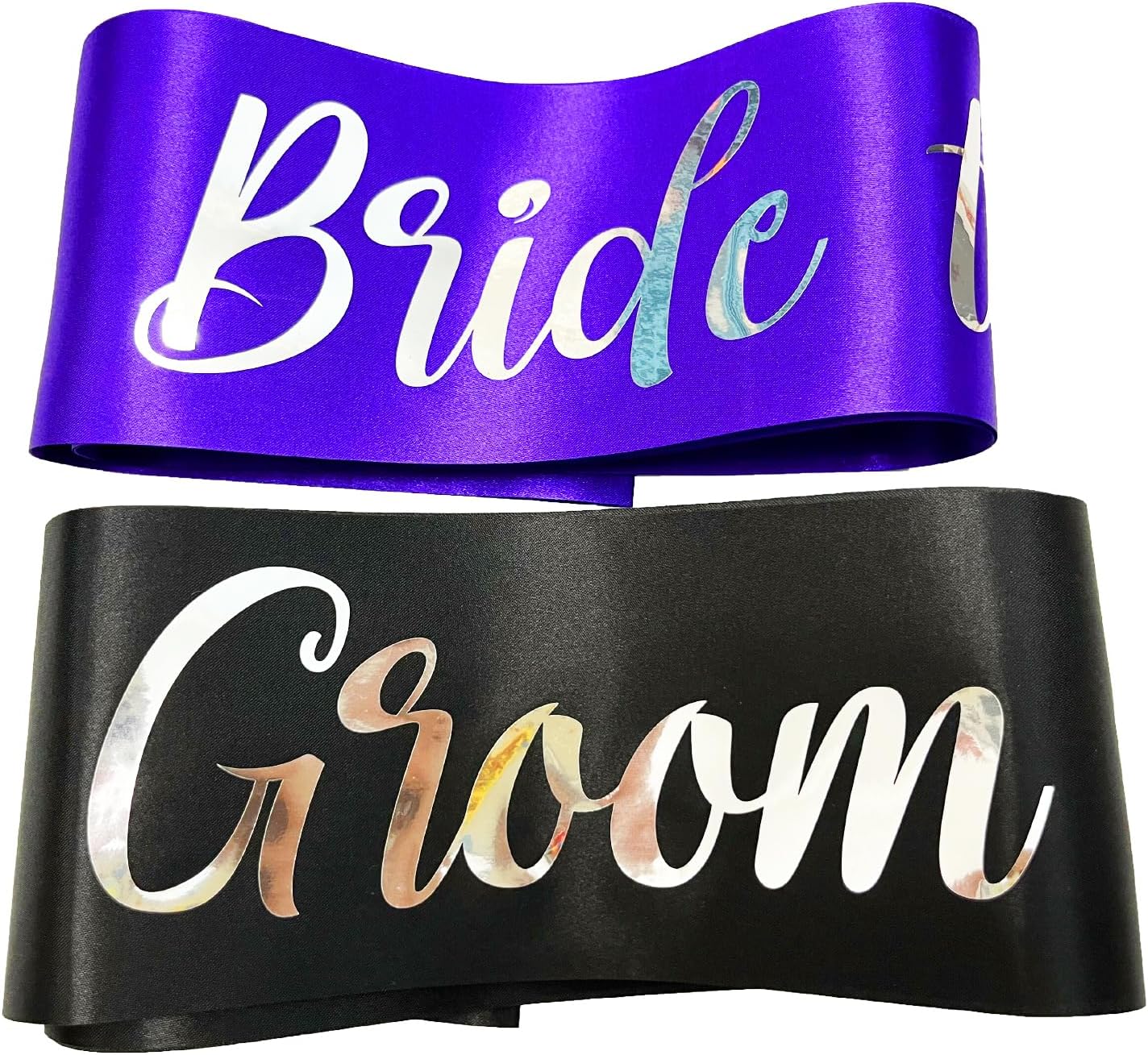 Bride to Be Sash and Groom to Be Sash, Bachelorette Party Supplies Engagement Party Favors, Bridal Shower Sashes Bachelor Decorations Purple