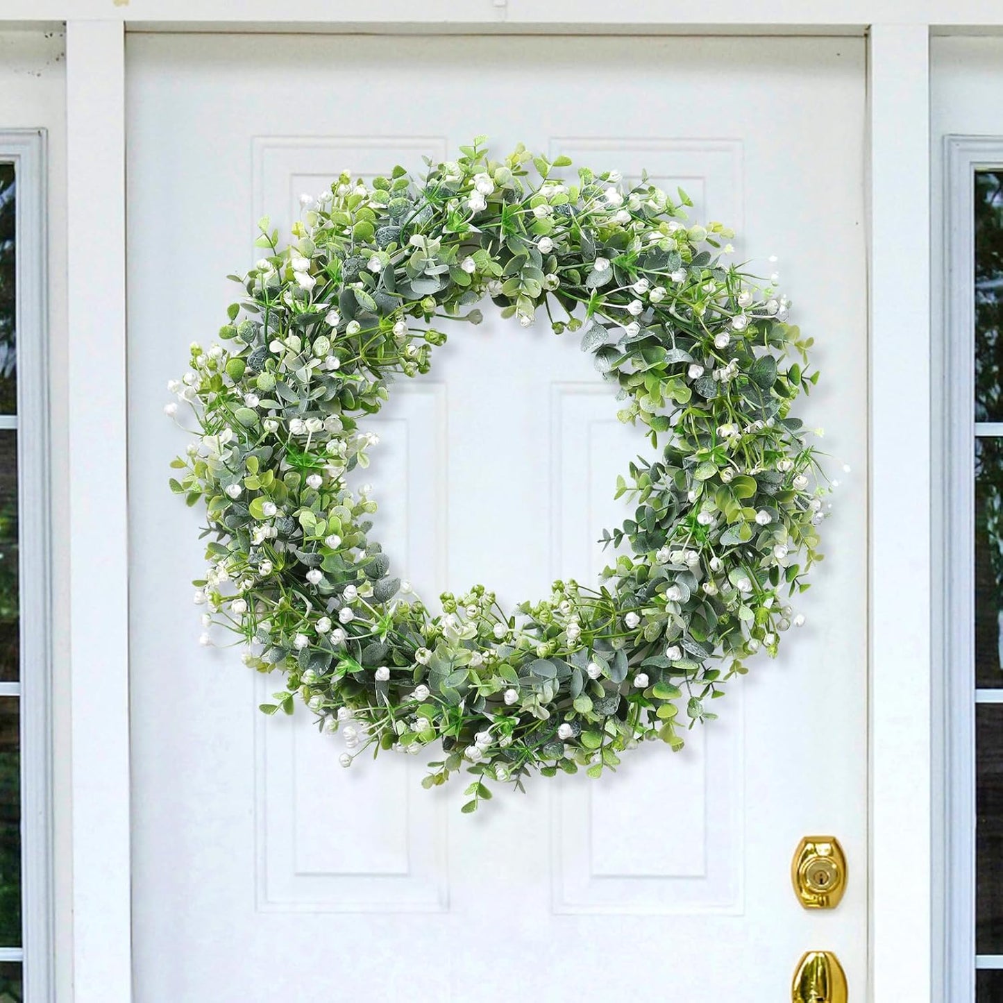 SOMYTING Artificial Eucalyptus Garland 4 Packs 6Ft Faux Eucalyptus Garlands Eucalyptus Leaves Table Greenery Garland Wreath Vines Artificial Vine Plants for Wedding Backdrop Arch Table Party Decor