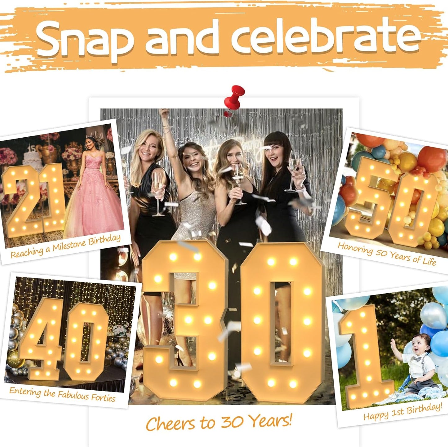 imprsv 4FT Marquee Numbers,DIY Light Up Numbers for 9th 19th Birthday Decorations, Party Party Decorations,Anniversary Party Decor,Mosaic Number for Balloons Number 9,Pre-Cut Foam Board Kit