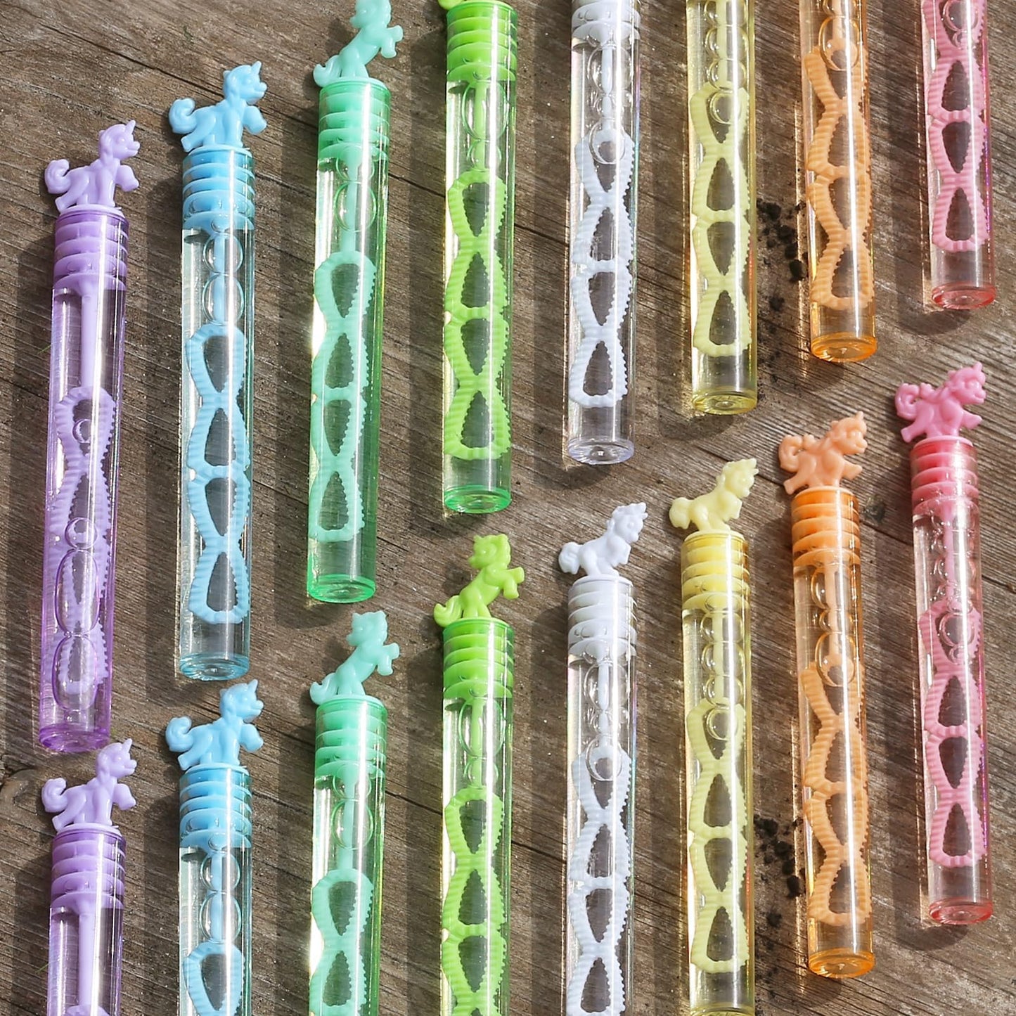 32 Piece Pastel Mini Unicorn Bubble Wand, Party Favors, with Gift Box