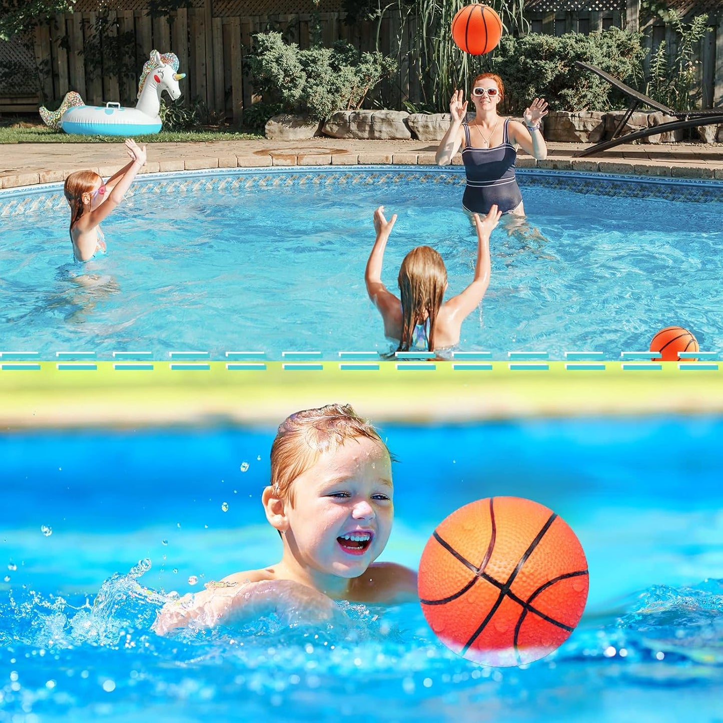 40Pcs Mini Basketball Set, 6" Inch Small Basketballs with Pump for Over The Door Hoop Games, PVC Indoor Outdoor Play, Pool Beach Basketball, Party Favors, Adults Kids