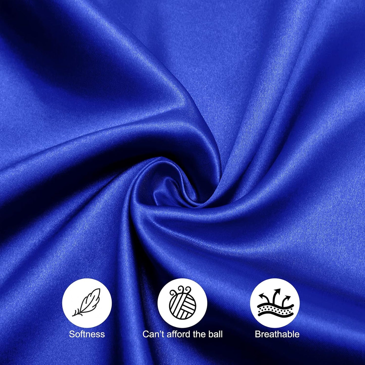 Horbaunal 30 Pack Royal Blue Satin Napkins 17 x 17 Inch, Square Soft Table Dinner Napkins, Silky Cloth Napkins Table Decoration for Weddings Banquets Parties