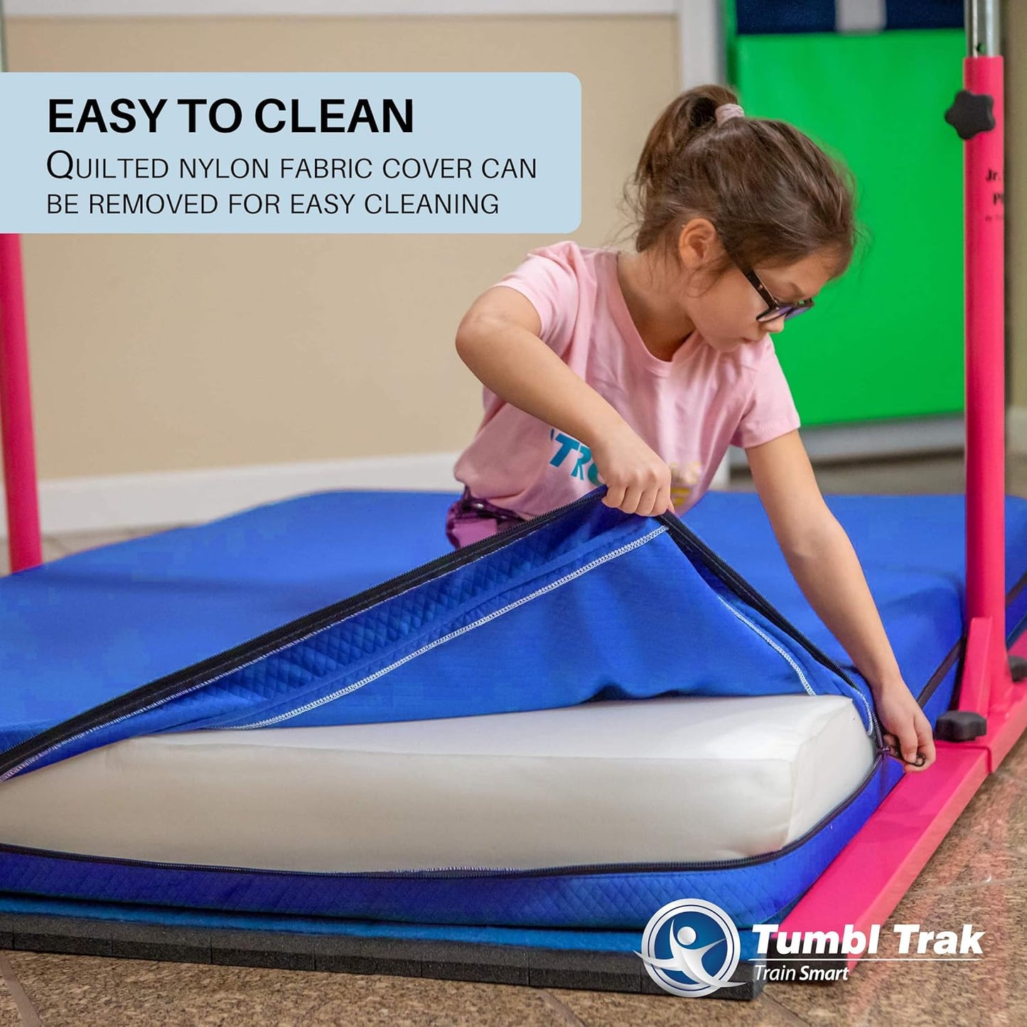 Tumbl Trak Home Practice Mat, 4 ft x 6 ft x 6 in, Soft Pillow Mat, Thick Gymnastics Landing Mat for Home