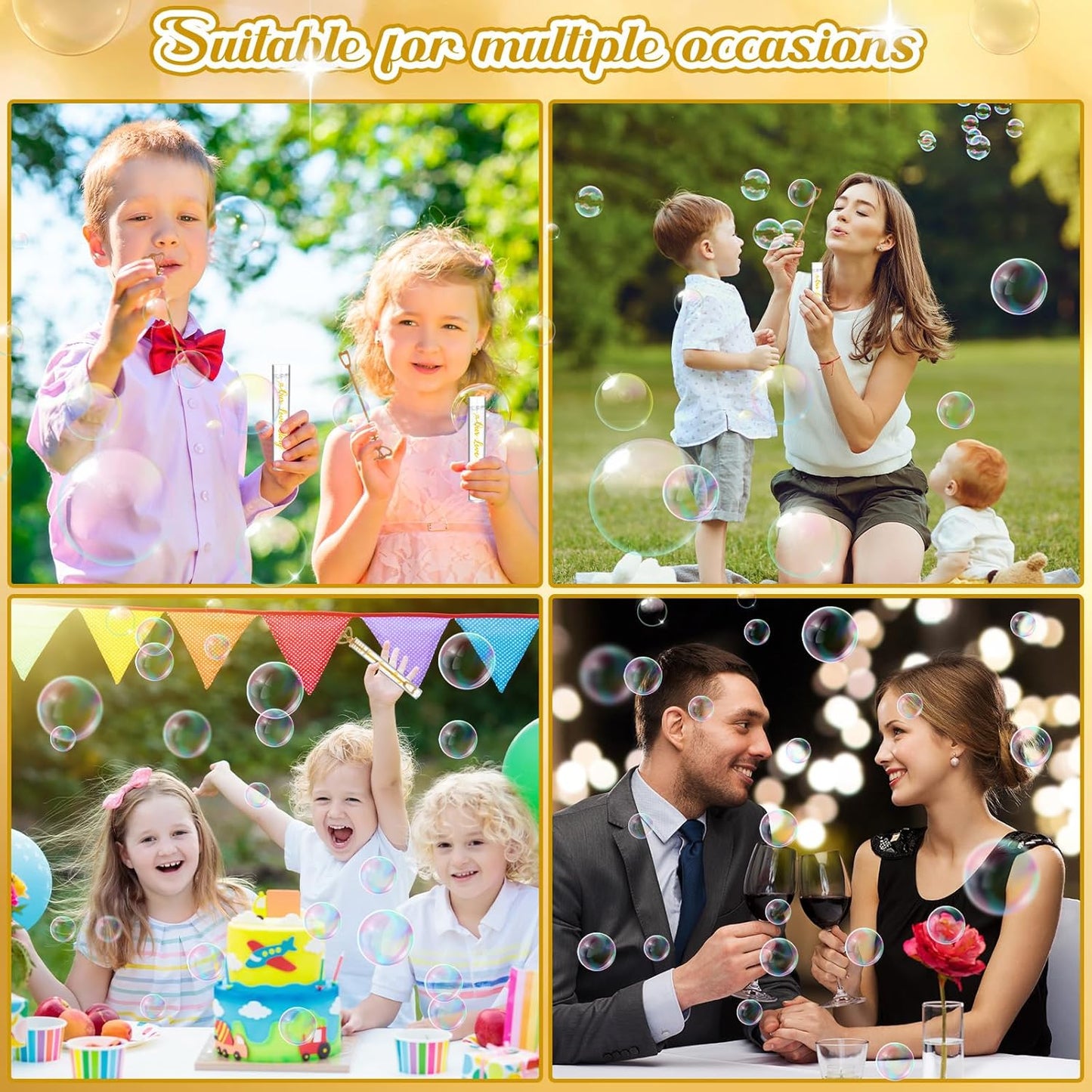 150 Pcs Bubble Wands Bulk for Wedding Party Mini Heart Wand with Bubble Solution for Wedding Bridal Showers Valentine Anniversary Graduation Birthday Supplies (Gold,Our Love Story)