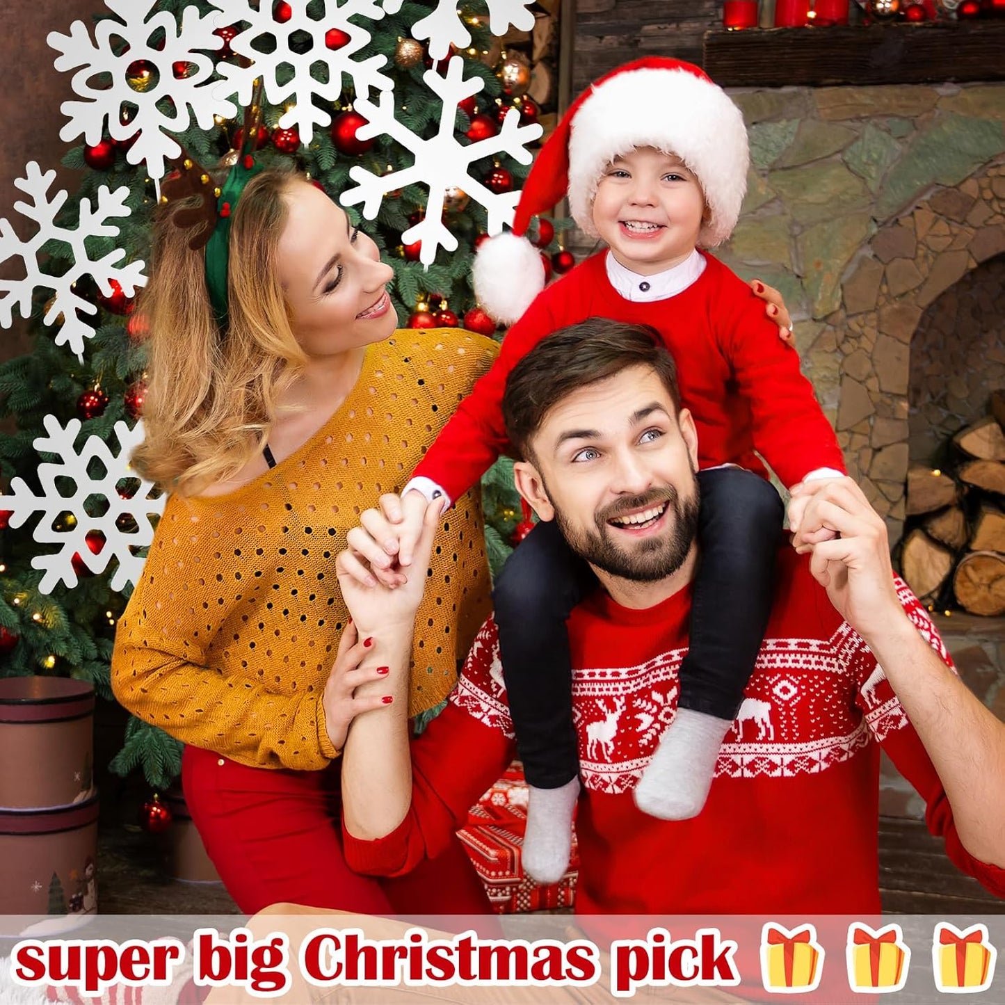 Gueevin 12in Snowflakes Christmas Tree Picks 10 Pcs White Snowflake Picks Christmas Tree Fillers Branches Xmas White Sticks for Wonderland Vases Winter Decoration